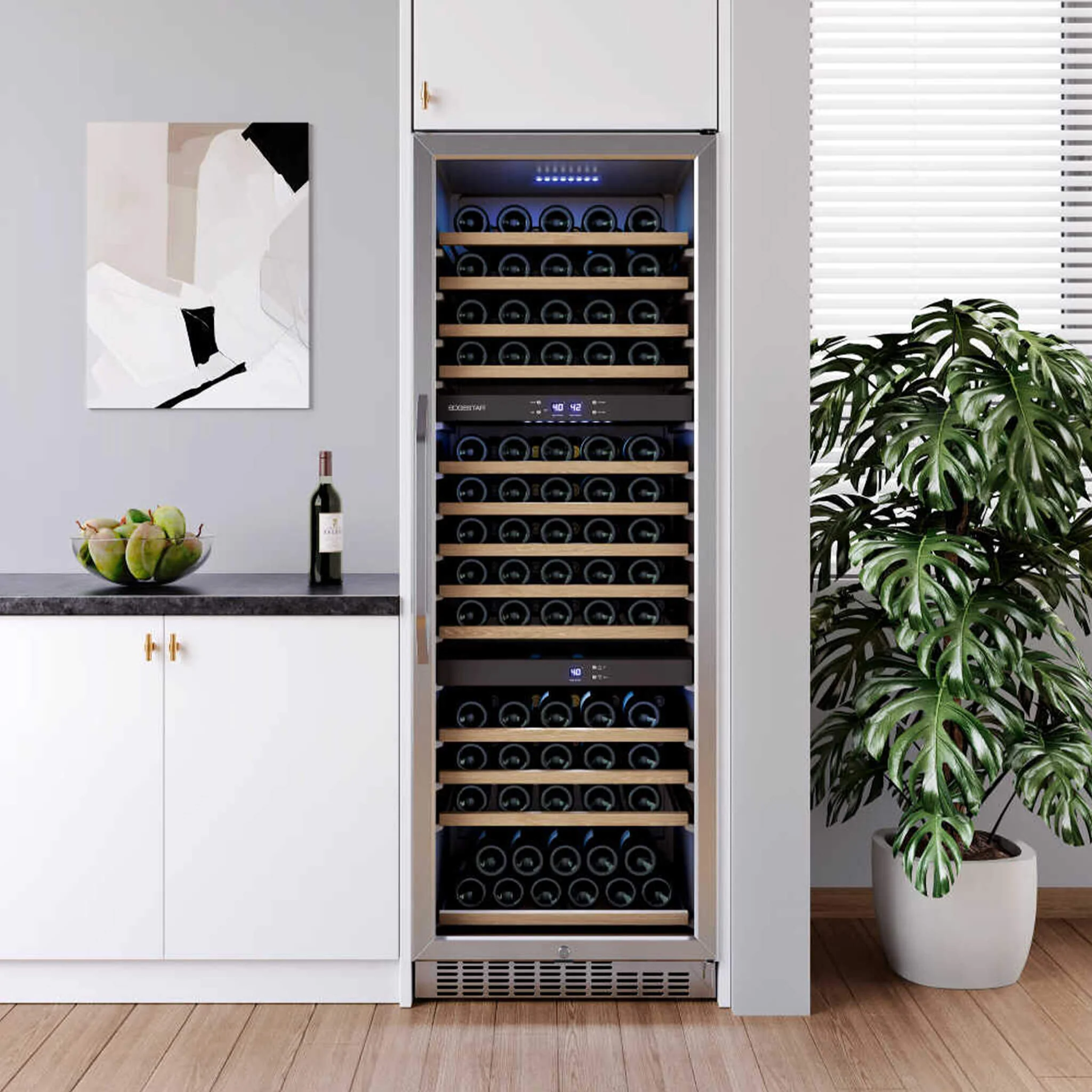 Edgestar 24" Wide 131 Bottle Capacity Built-In Triple Zone Wine Cooler (SAK65891) - Image 3