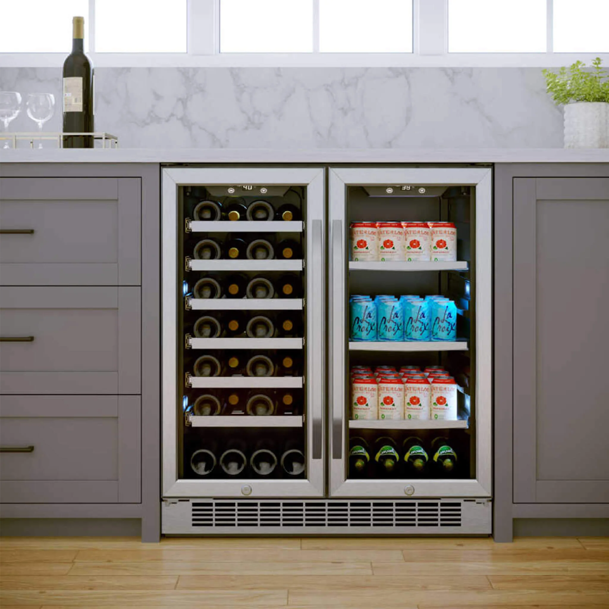 Edgestar 30" Wide 28 Bottle Built In Dual Zone Beverage Center With 86 Can Capacity (SAK35972) - Image 3