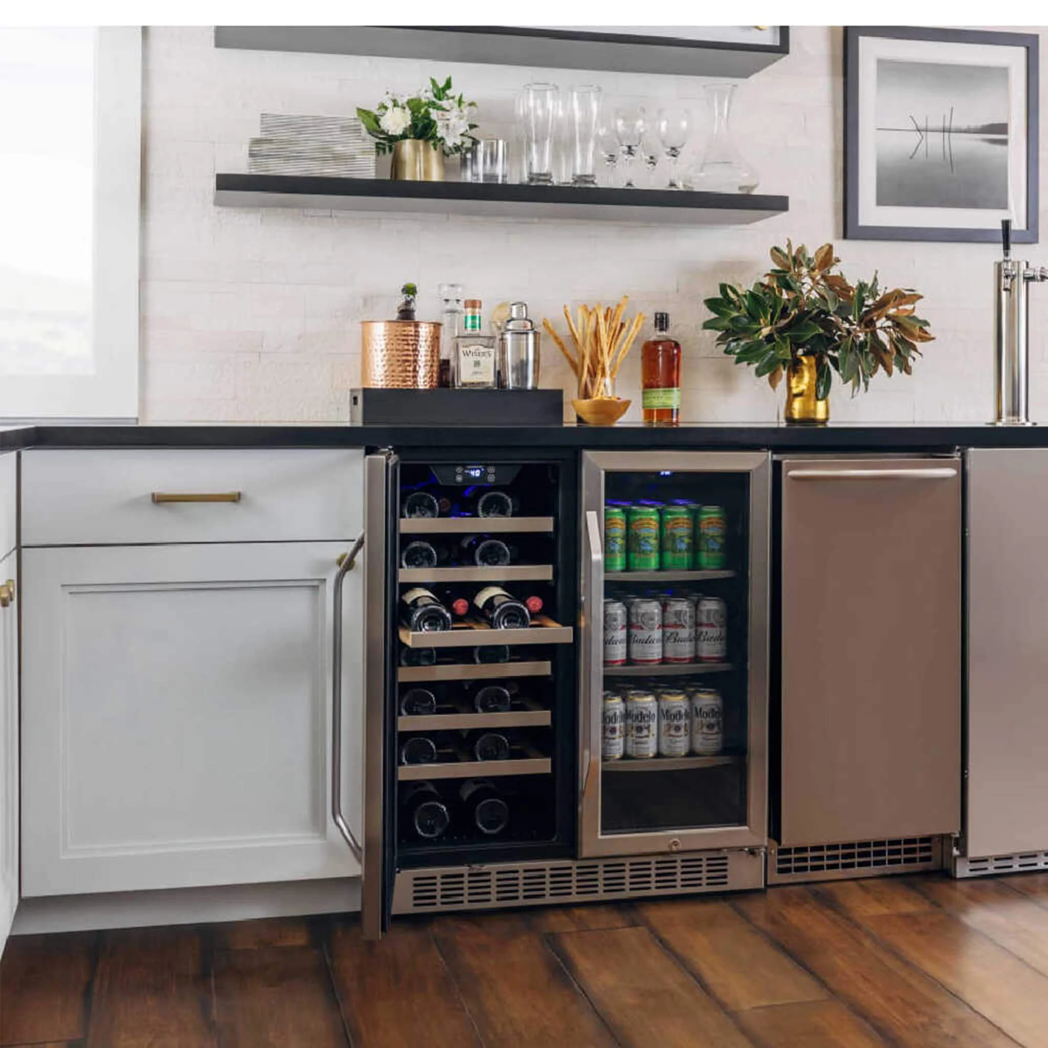 Edgestar 30" Wide 28 Bottle Built In Dual Zone Beverage Center With 86 Can Capacity (SAK35972) - Image 4