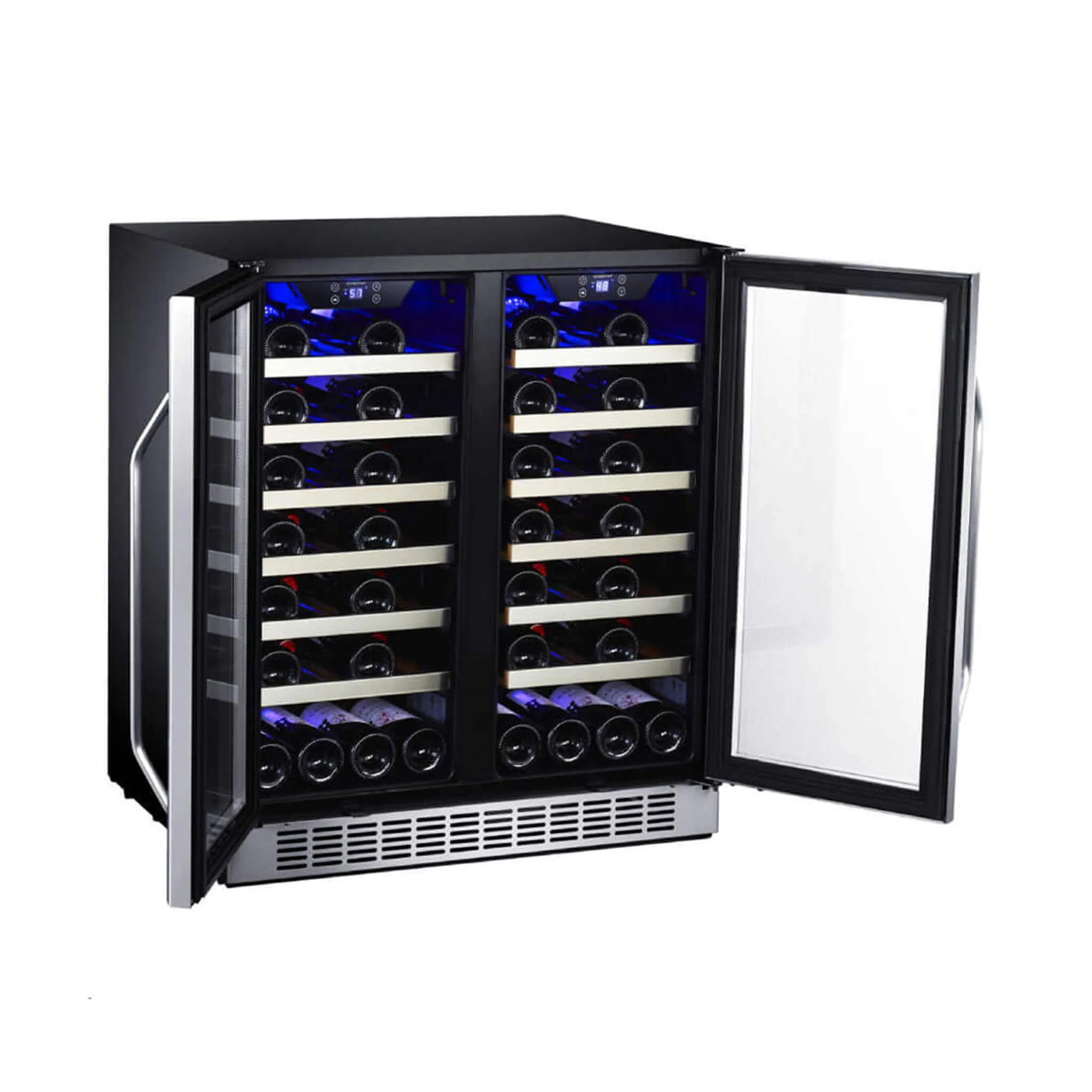 Edgestar 30" Wide 56 Bottle Capacity Built-In French Door Wine Cooler With Door Locks (SAK56381) - Image 4