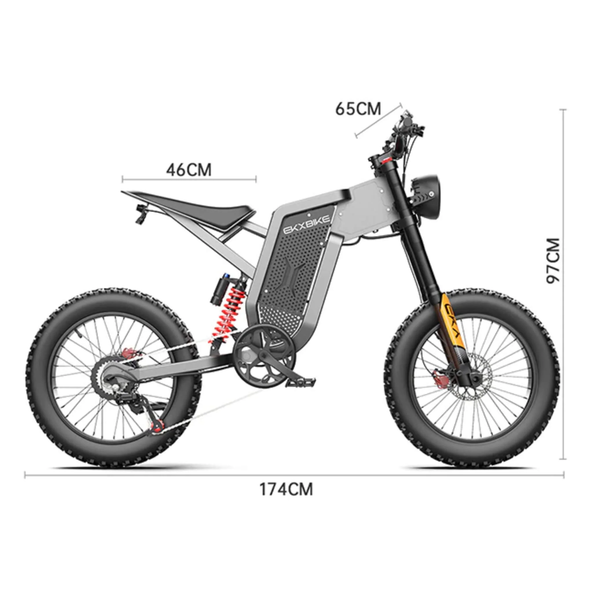 EKX X21 2000W 48V/35AH Premium Electric Off-Road Mountain Dirt Bike (SAK92745) - Image 11