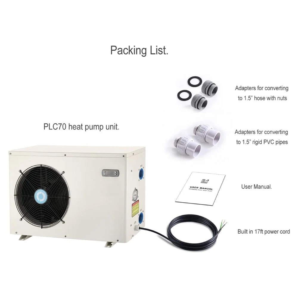 Energy-Saving Electric Swimming Pool Heat Pump For Above And Inground Pools, 6000 Gallons - Image 5