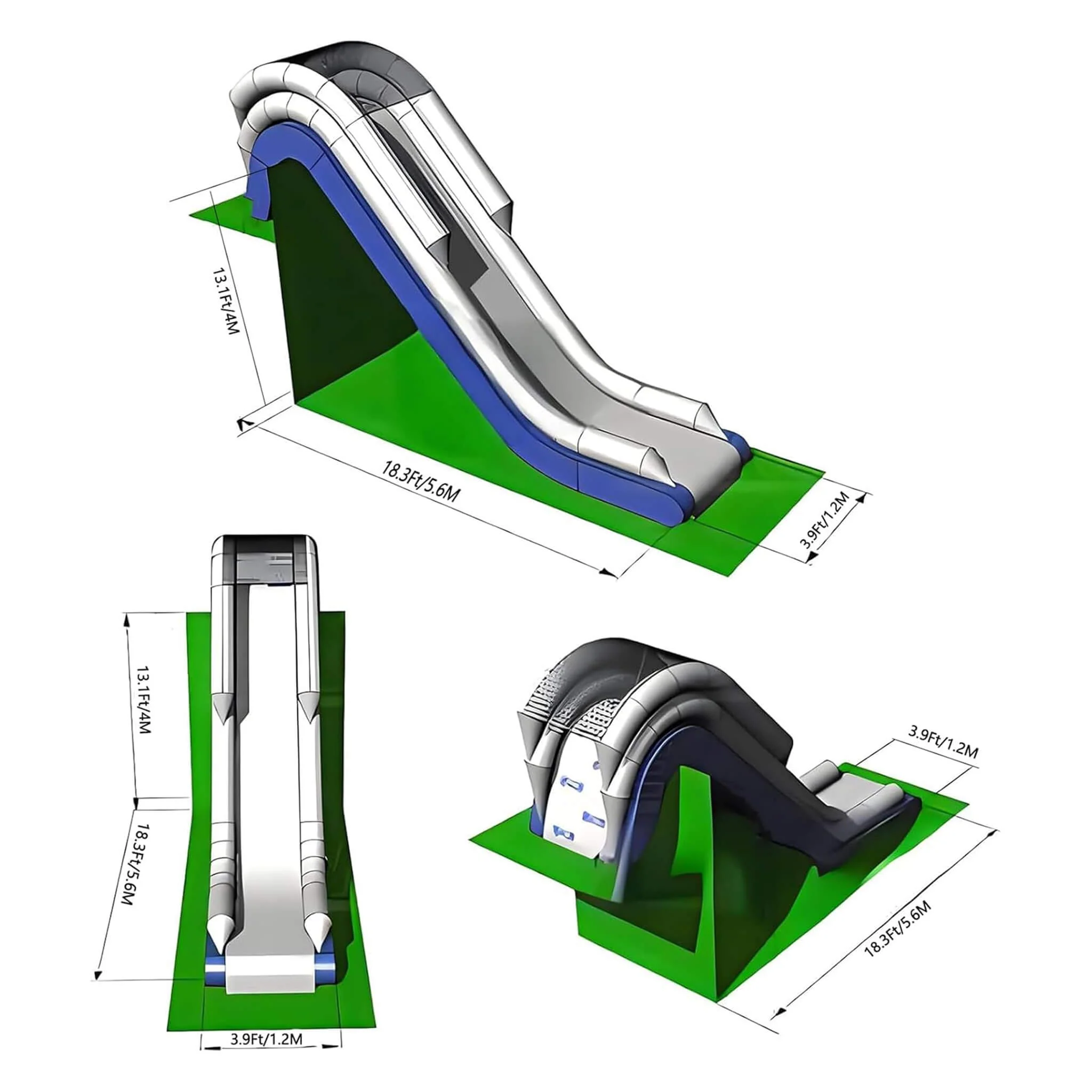 Extra Large Inflatable Floating Yacht Water Slide With Air Pump And Protection Net (SAK97618) - Image 7