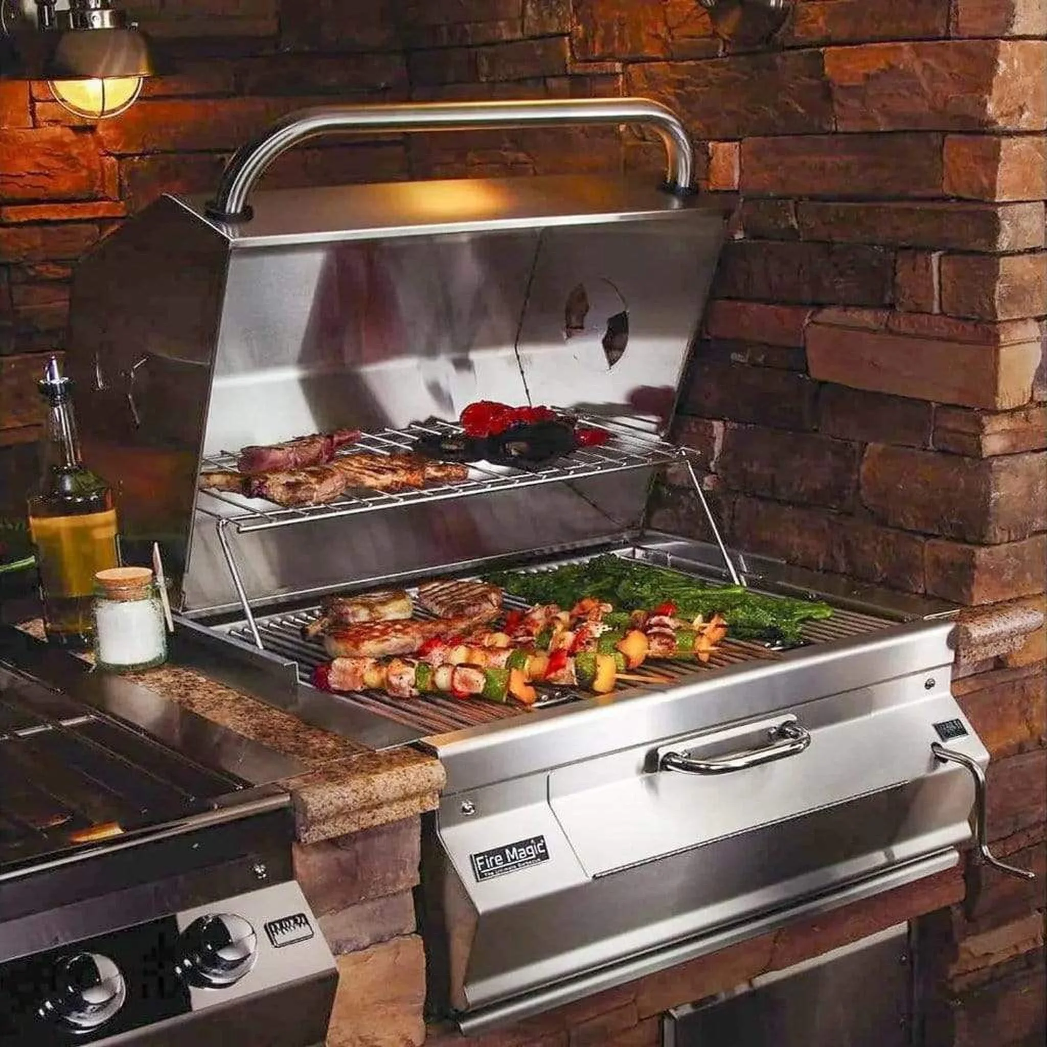 Fire Magic 30" 14-SC01C-A Legacy Built-In Charcoal Grill w/ Analog Thermometer - Image 7