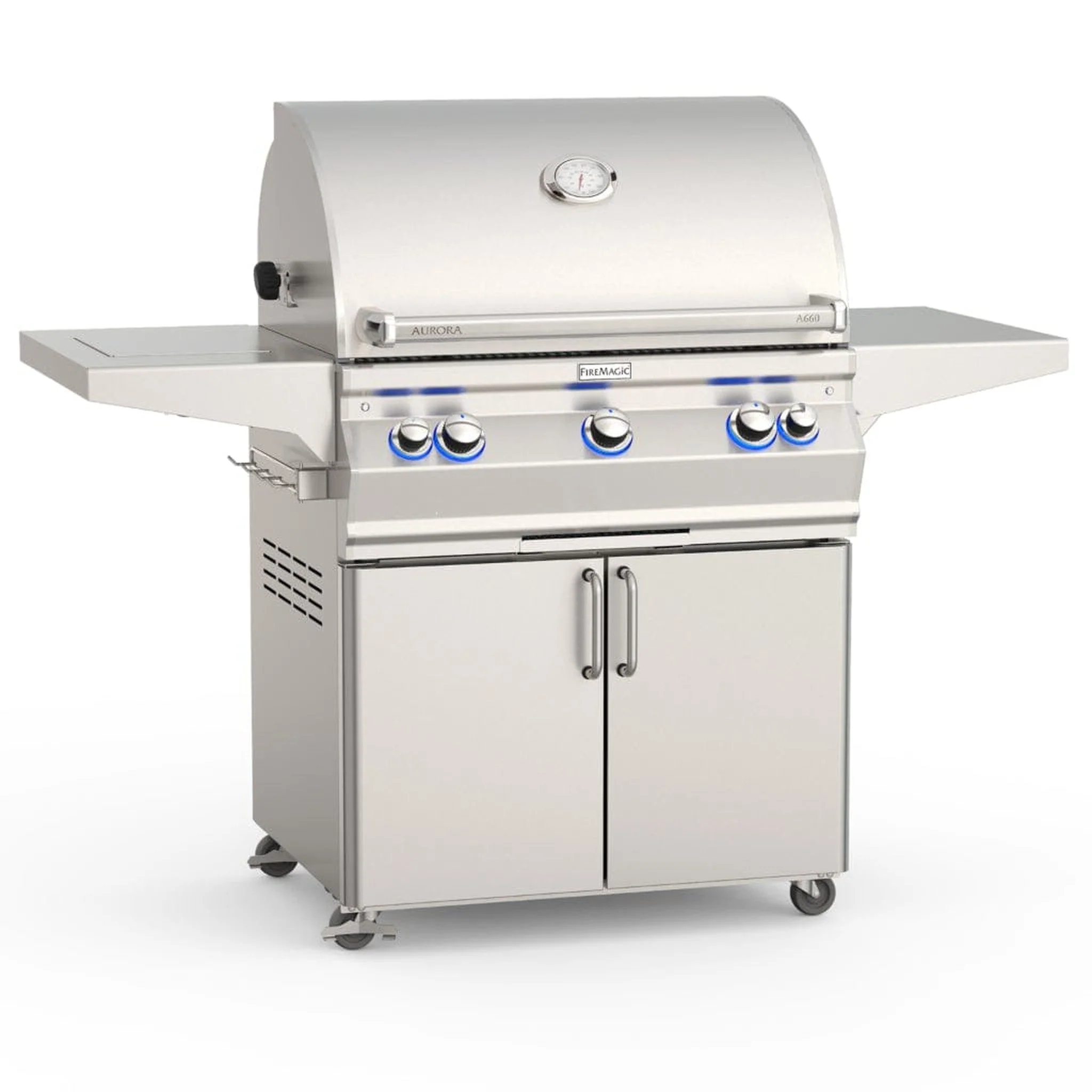 Fire Magic 30" 3-Burner Aurora A660s Gas Grill w/ Single Side Burner & Analog Thermometer - Image 8