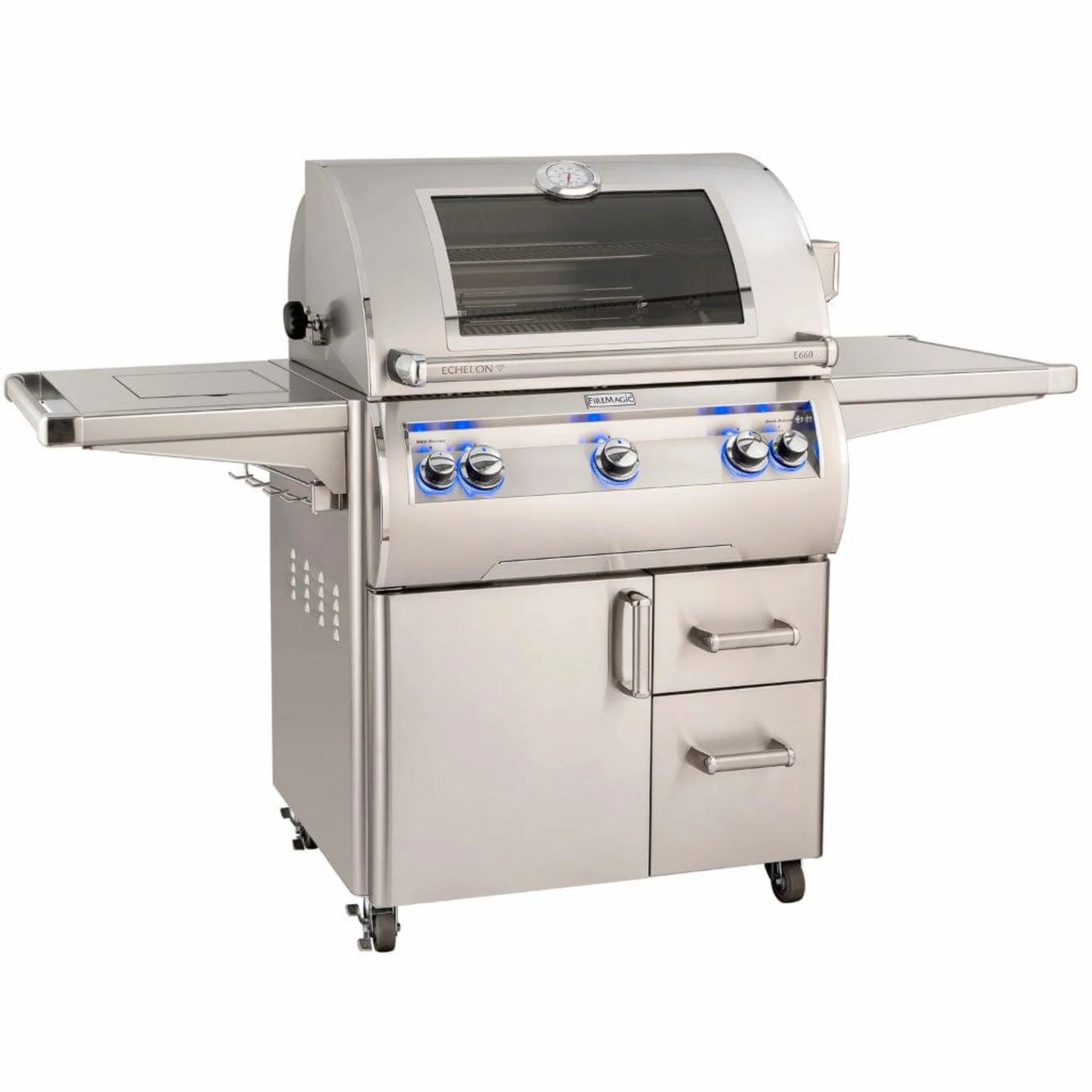 Fire Magic 30" 3-Burner Echelon Diamond E660s Gas Grill w/ Single Side Burner, Rotisserie & Analog Thermometer - Image 3
