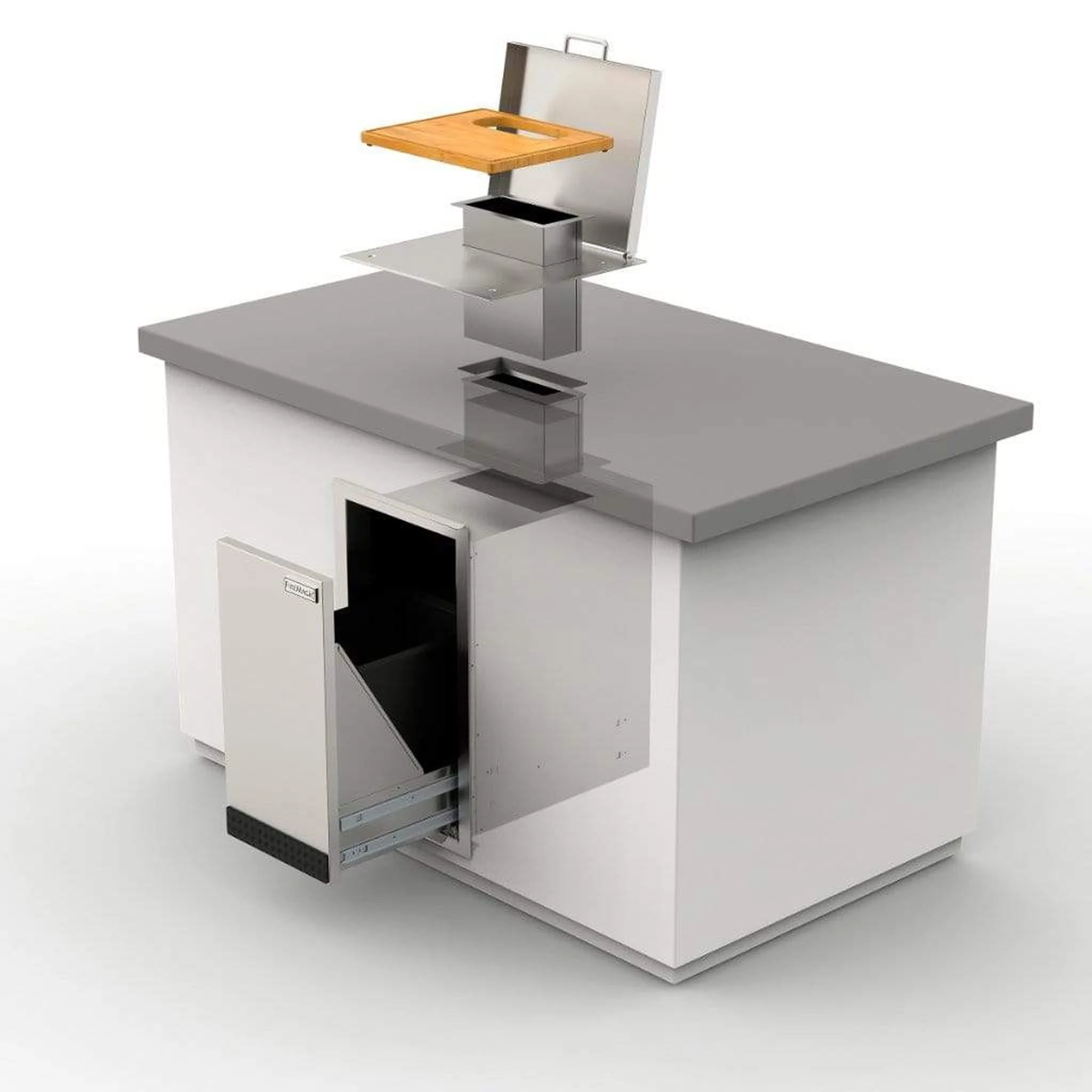 Fire Magic 9" Cut And Clean Combo Trash Chute w/ Cutting Board - Image 4