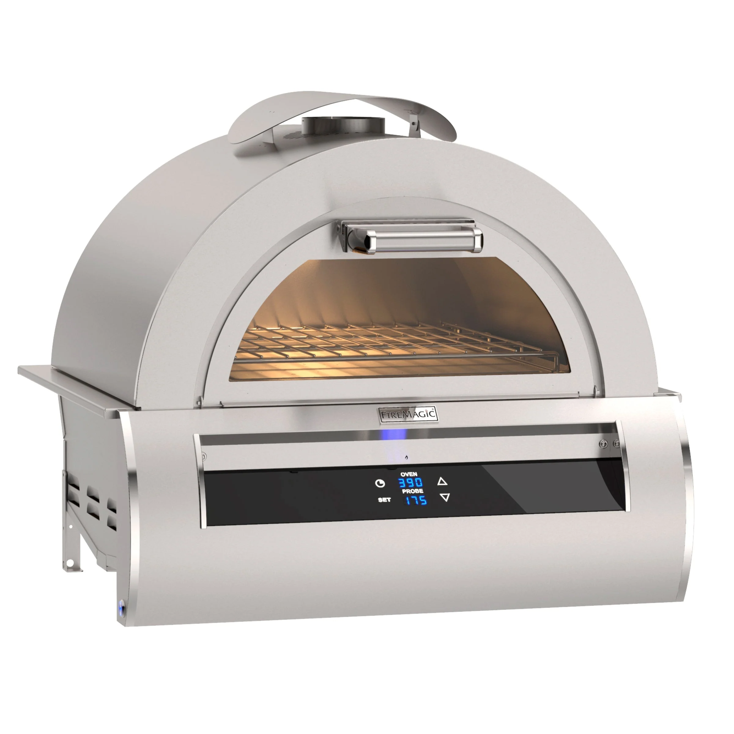Fire Magic Echelon 5660 30" Black Glass Built-In Natural Gas Pizza Oven