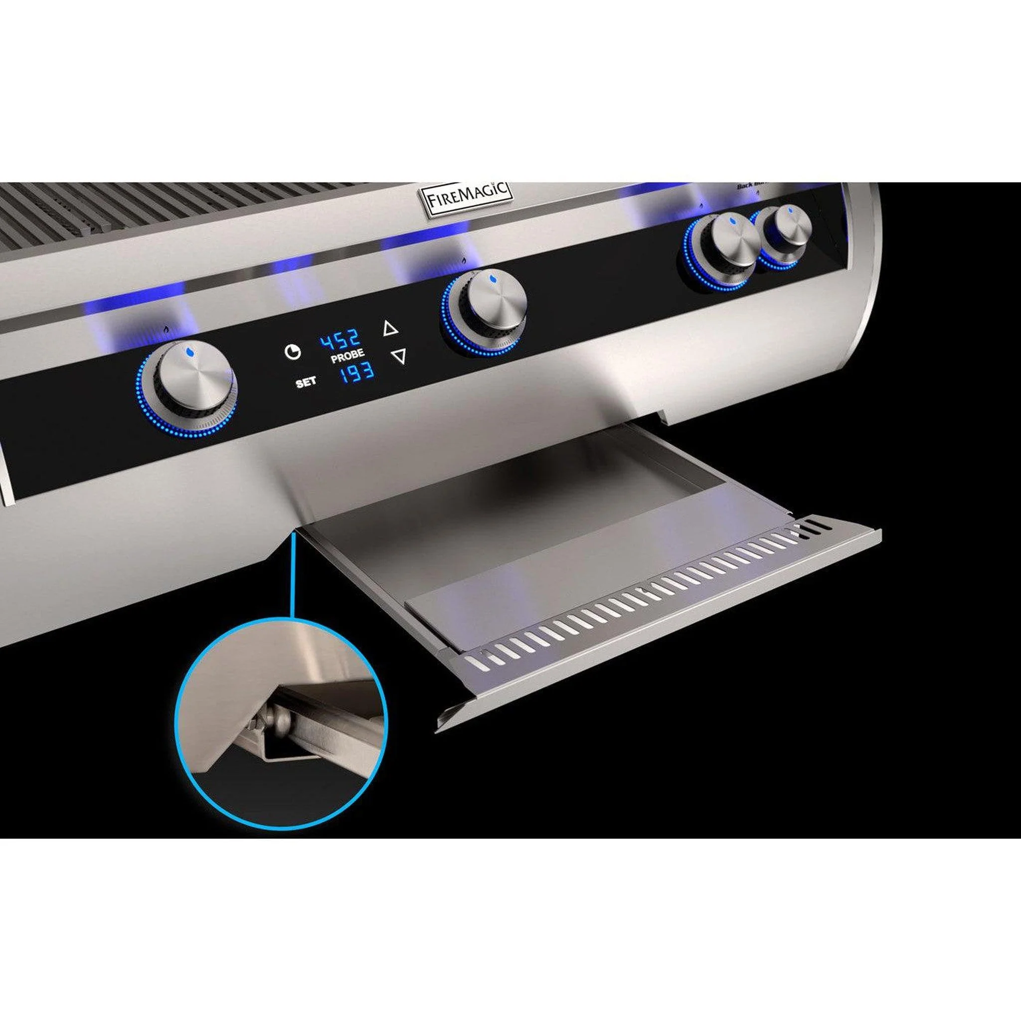Fire Magic Echelon Diamond E790i 36" 3-Burner Built-In Gas Grill With Analog Thermometer and Optional Magic View Window - Image 6