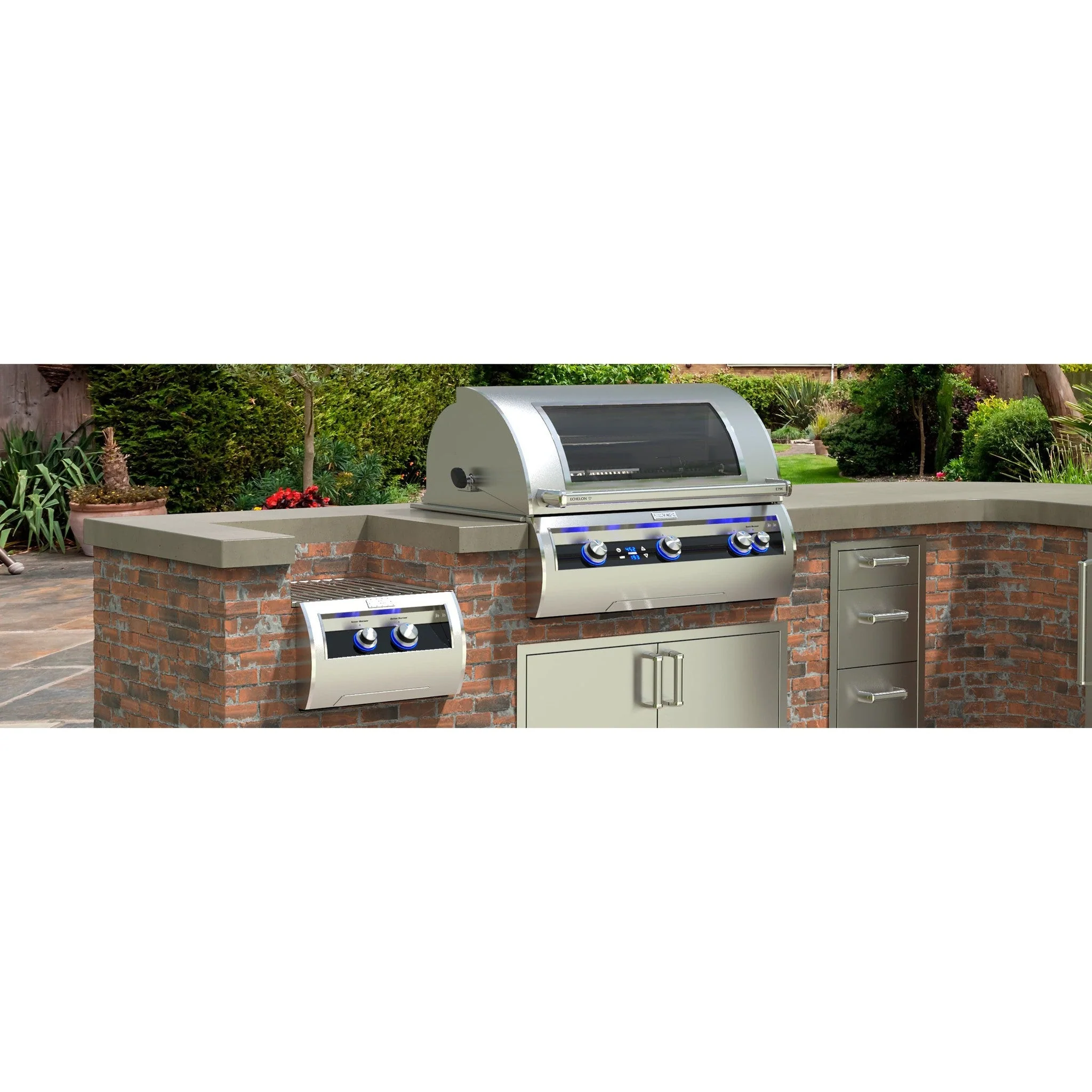 Fire Magic Echelon Diamond E790i 36" 3-Burner Built-In Gas Grill With Digital Thermometer and Optional Magic View Window - Image 11