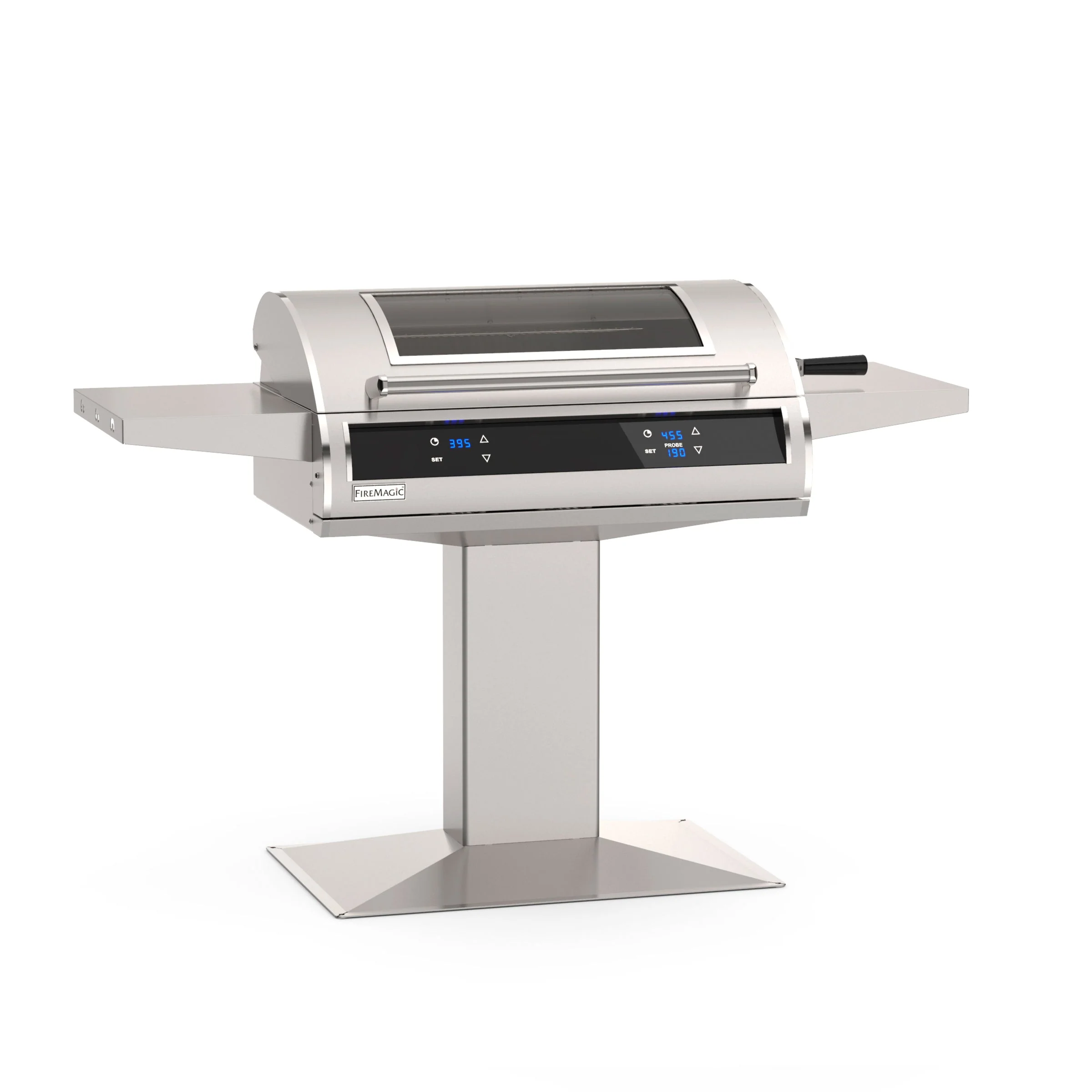 Fire Magic EL500s 30" Accessible Patio Post Mount Electric Grill With Two Controls and Window