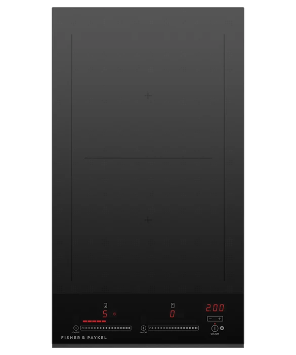 Fisher & Paykel 12" Series 7, 2‑Zone Induction Cooktop with SmartZone, Black Glass – CI122DTB4