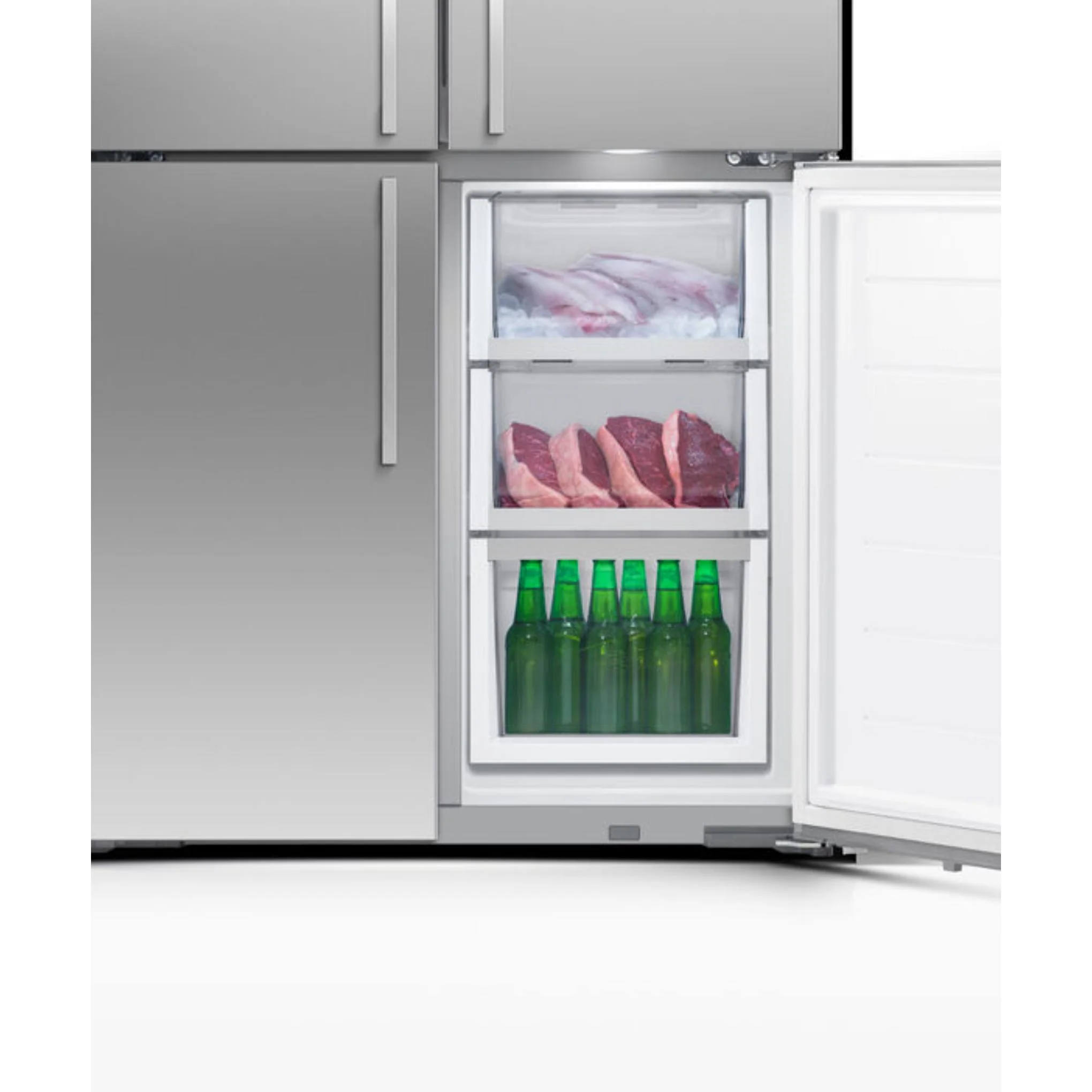 Fisher & Paykel 18.9 cu ft Series 7 Quad Door Refrigerator Freezer Ice, & Water - RF203QDUVX1 - Image 7