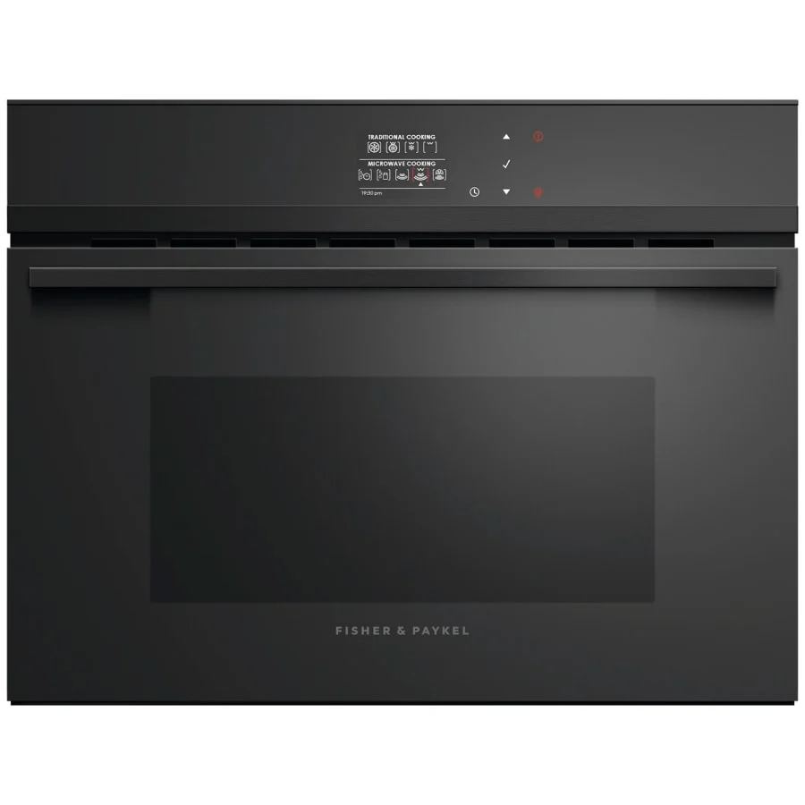 Fisher & Paykel 24" Series 9 Minimal Compact Convection Speed Oven, Black Glass – OM24NDBB1