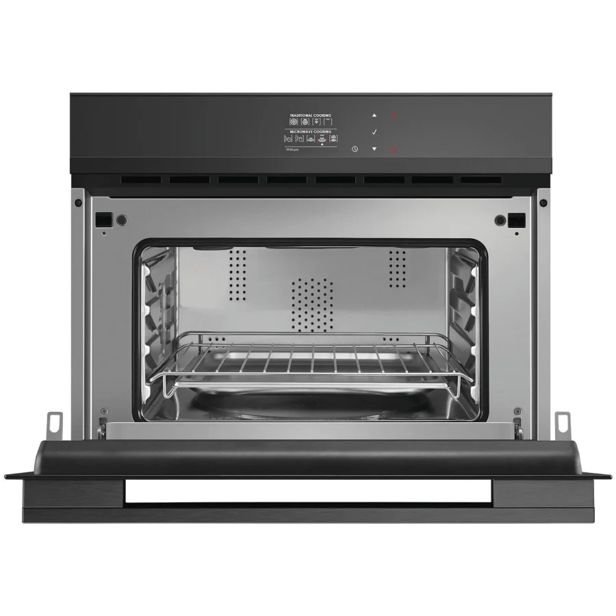 Fisher & Paykel 24" Series 9 Minimal Compact Convection Speed Oven, Black Glass – OM24NDBB1 - Image 2