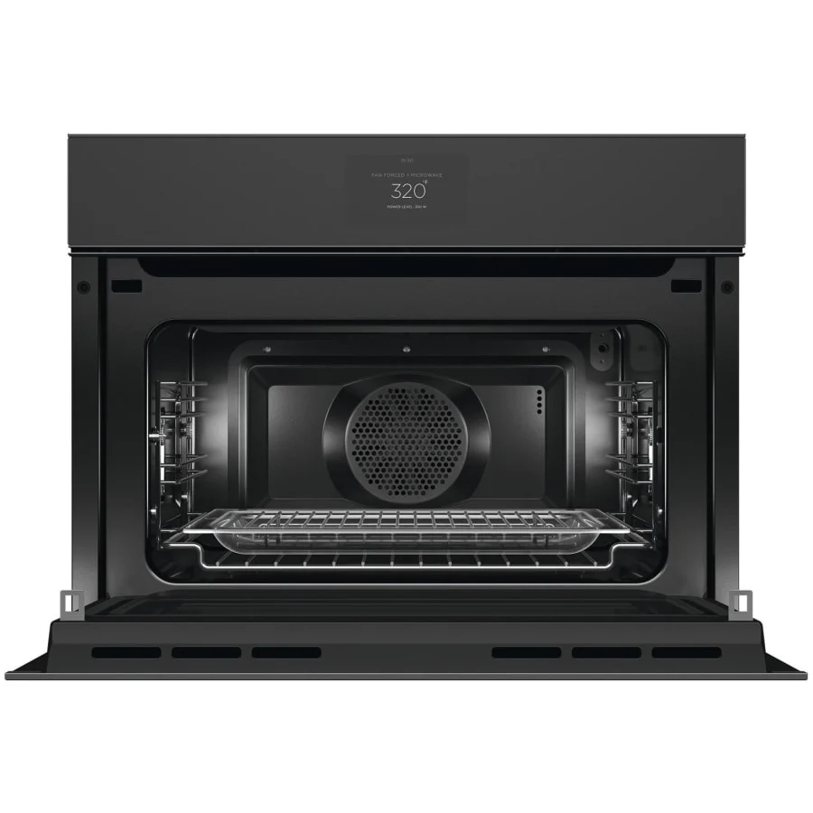 Fisher & Paykel 24" Series 9 Minimal Handleless Compact Convection Speed Oven, Black Glass – OM24NMTNB1 - Image 2