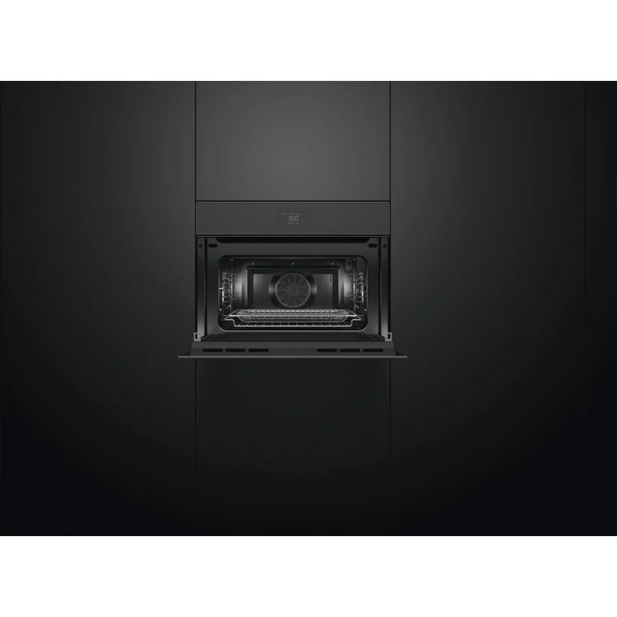 Fisher & Paykel 24" Series 9 Minimal Handleless Compact Convection Speed Oven, Black Glass – OM24NMTNB1 - Image 4