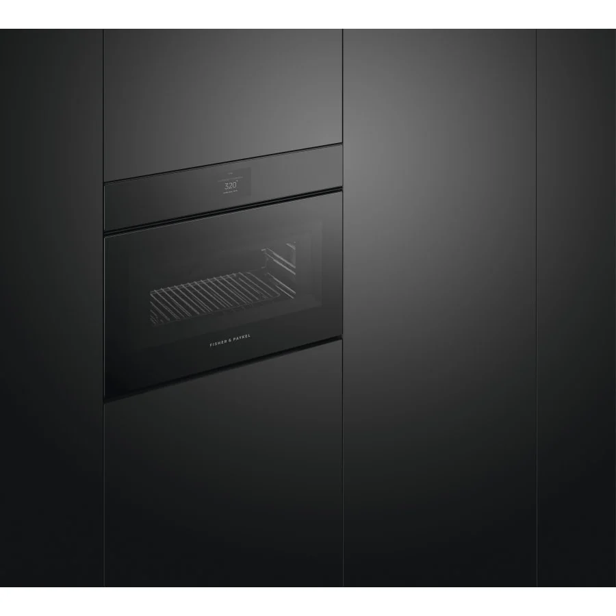 Fisher & Paykel 24" Series 9 Minimal Handleless Compact Convection Speed Oven, Black Glass – OM24NMTNB1 - Image 6
