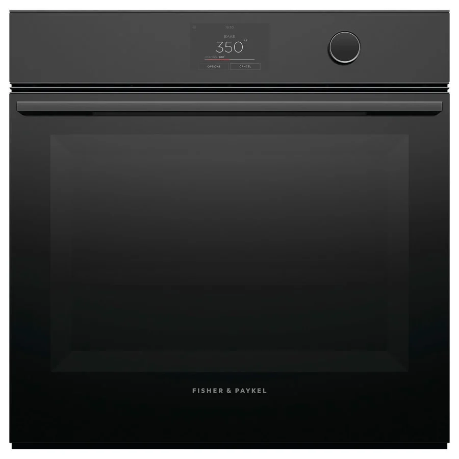 Fisher & Paykel 24" Series 9 Minimal Self-Cleaning Oven, Black Glass – OB24SMPTDB1