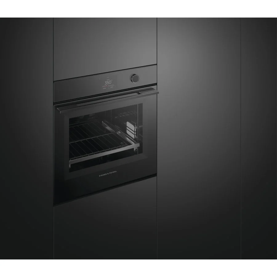 Fisher & Paykel 24" Series 9 Minimal Self-Cleaning Oven, Black Glass – OB24SMPTDB1 - Image 9