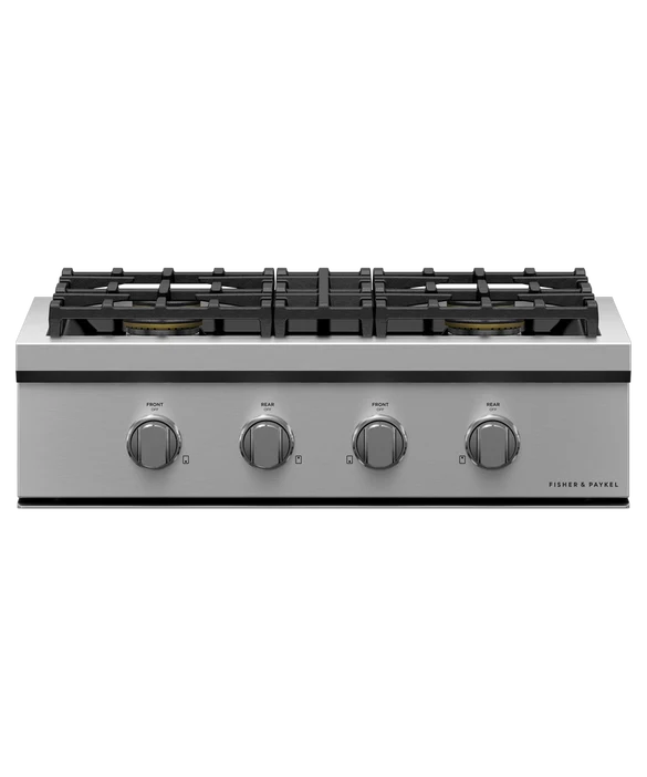 Fisher & Paykel 30" Series 9 4‑Burner Gas Rangetop, Natural Gas – CPV3‑304‑N