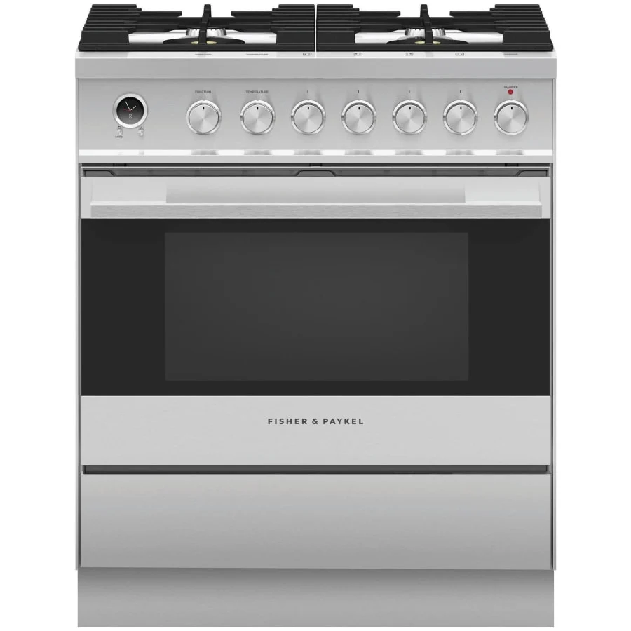 Fisher & Paykel 30" Series 9 Contemporary Dual Fuel Range, 4 Burner – OR30SDG6X1 - Image 10