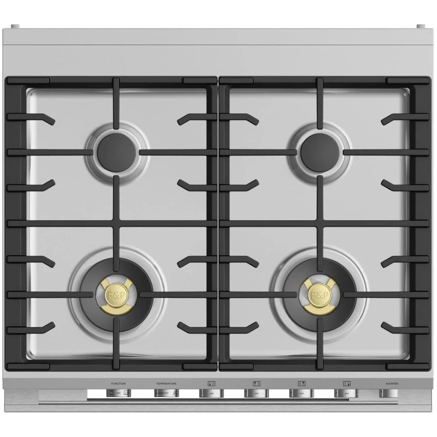 Fisher & Paykel 30" Series 9 Contemporary Dual Fuel Range, 4 Burner – OR30SDG6X1 - Image 11