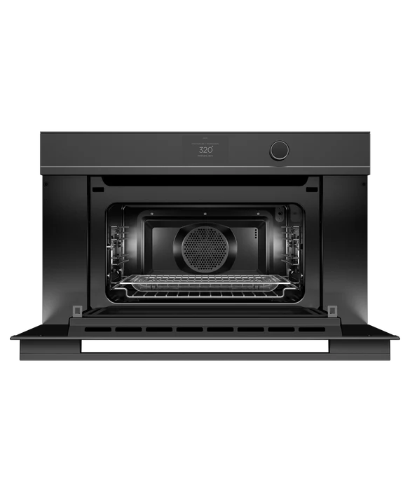 Fisher & Paykel 30" Series 9 Minimal Compact Convection Speed Oven, Black Glass – OM30NDTDB1 - Image 2