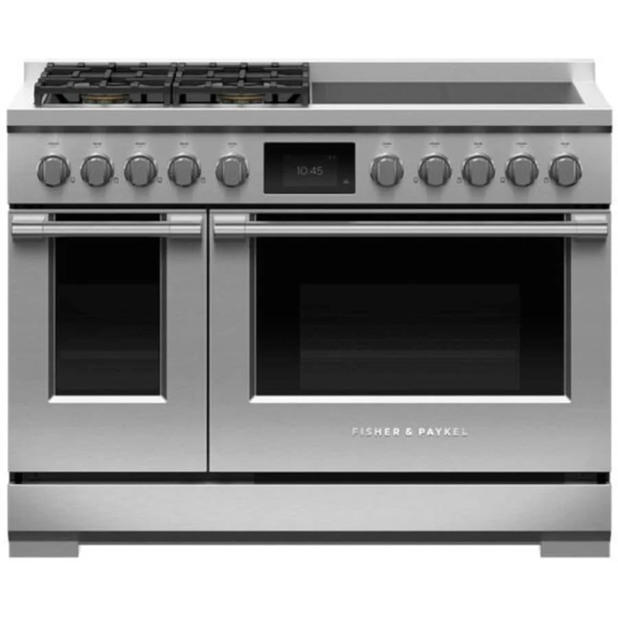 Fisher & Paykel 48" Series 11 Professional Dual Fuel Range, 4 Burner + 4 Induction Zones – RHV3-484-N