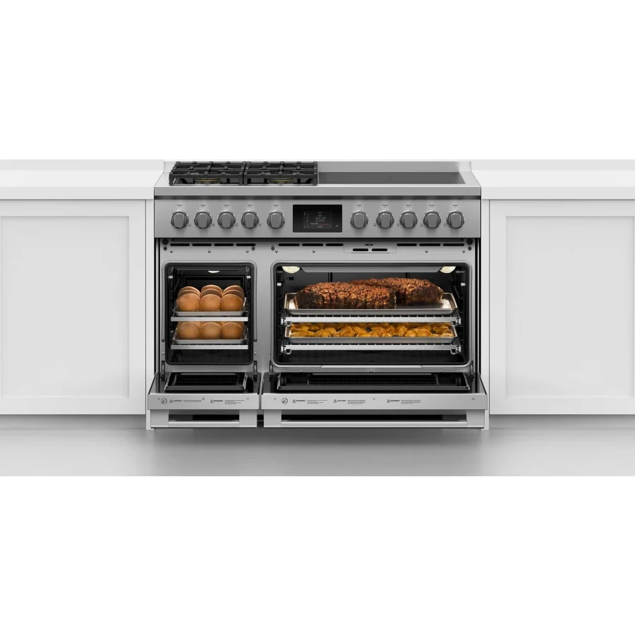 Fisher & Paykel 48" Series 11 Professional Dual Fuel Range, 4 Burner + 4 Induction Zones – RHV3-484-N - Image 5