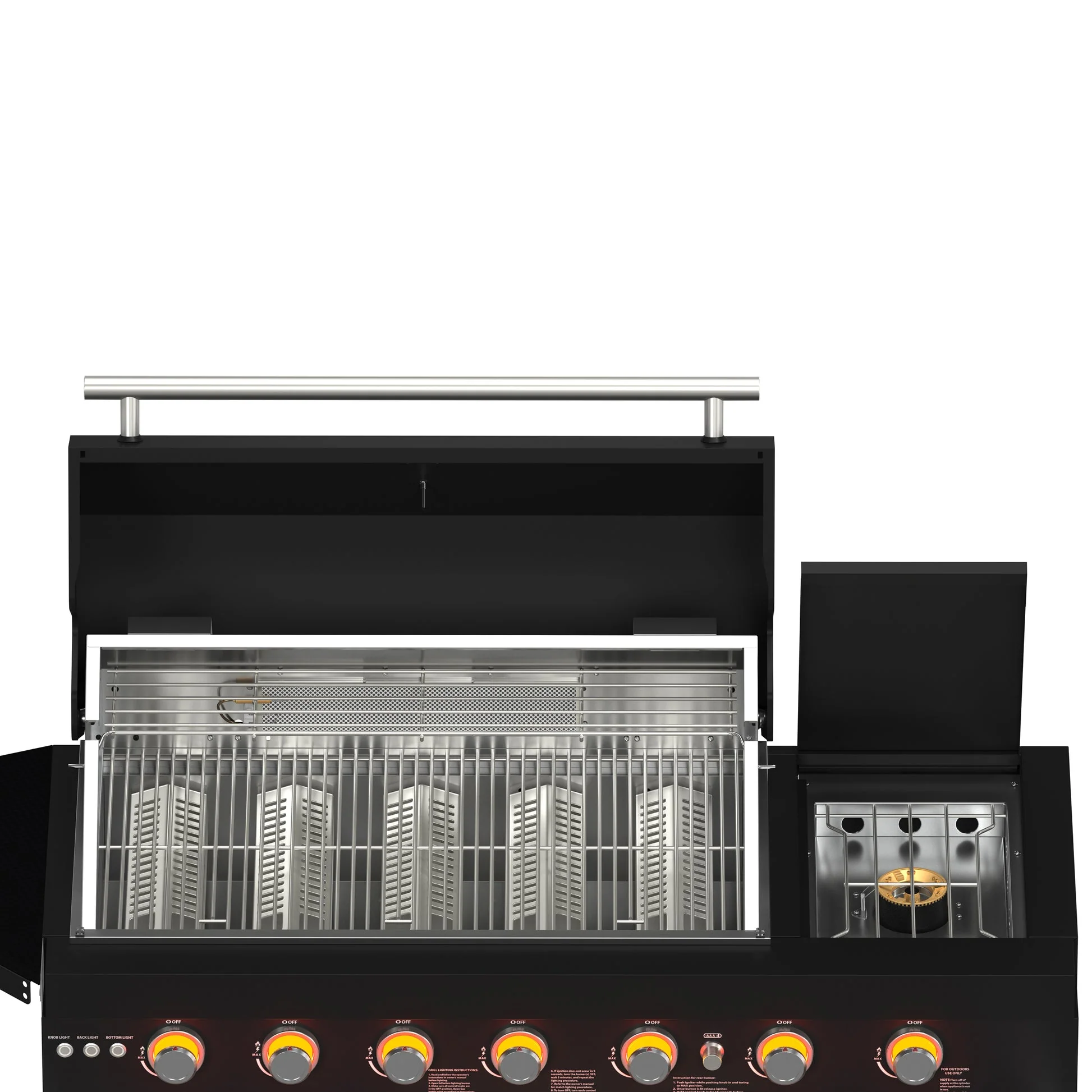 Forno All’Aperto Outdoor Kitchen – 87,600 BTU, 4 Burners, Infrared Burners, Pizza Oven, Black Countertops, Bar & Beverage Center - Image 16