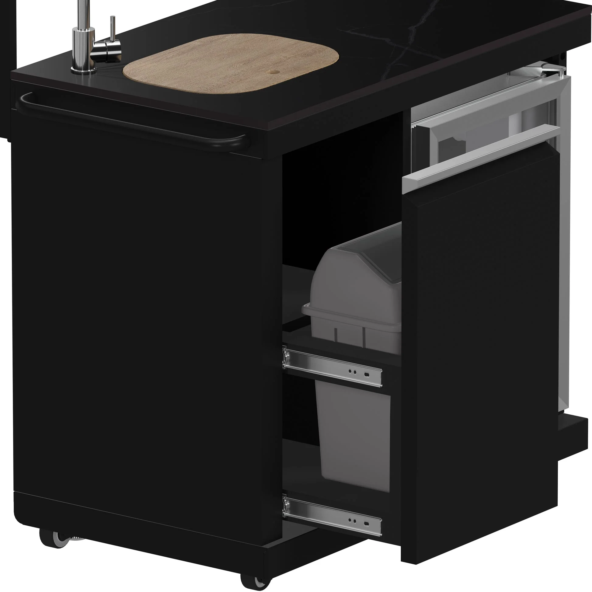 Forno All’Aperto Outdoor Kitchen – 87,600 BTU, 4 Burners, Infrared Burners, Pizza Oven, Black Countertops, Bar & Beverage Center - Image 20