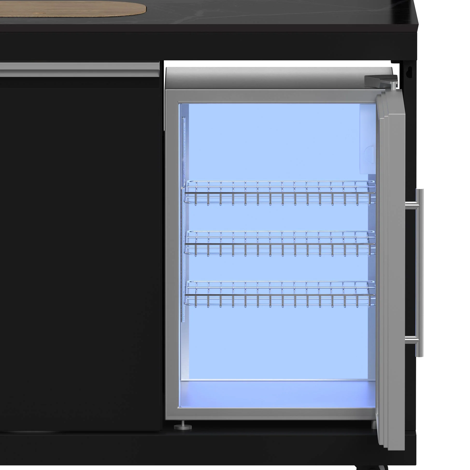 Forno All’Aperto Outdoor Kitchen – 87,600 BTU, 4 Burners, Infrared Burners, Pizza Oven, Black Countertops, Bar & Beverage Center - Image 21