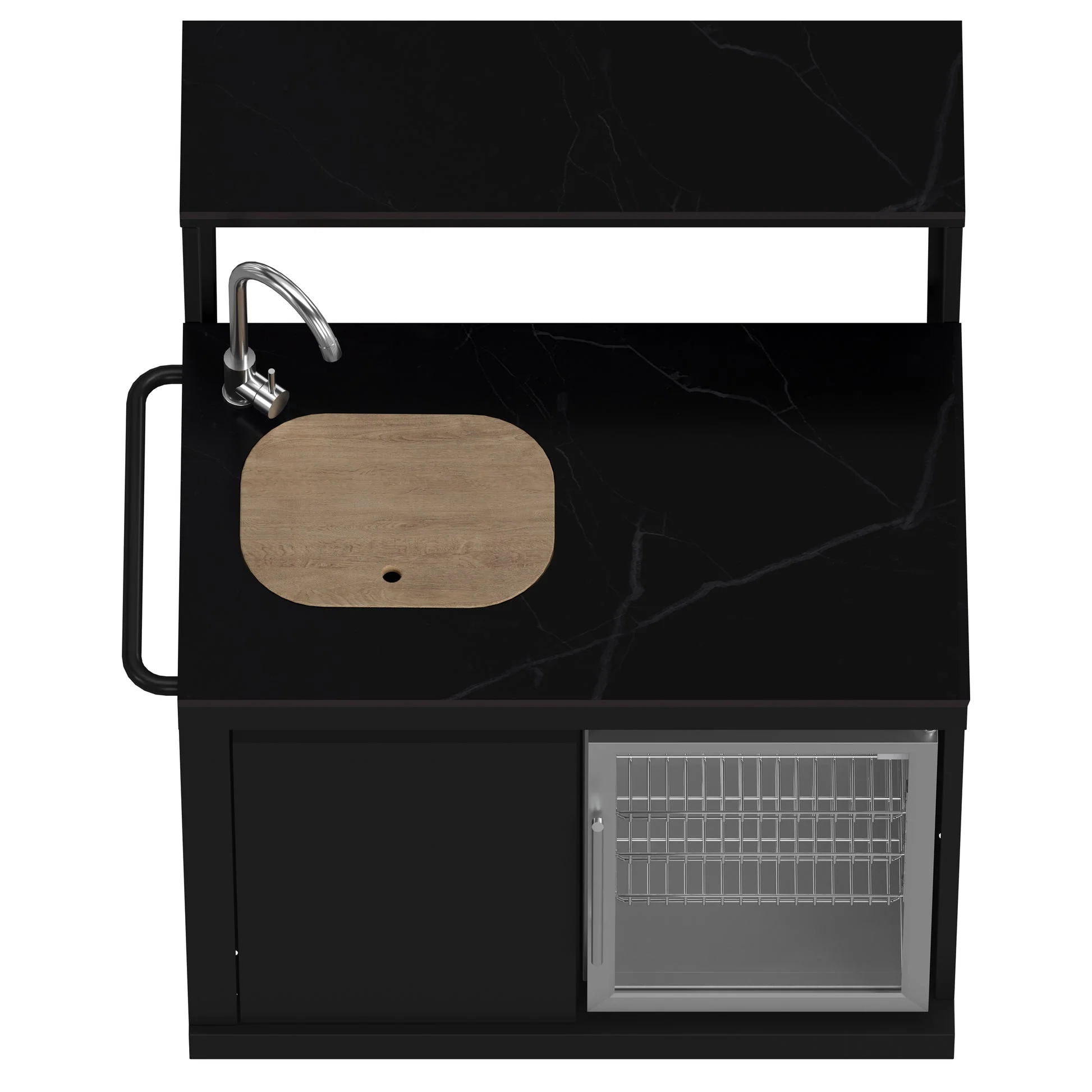 Forno All’Aperto Outdoor Kitchen – 87,600 BTU, 4 Burners, Infrared Burners, Pizza Oven, Black Countertops, Bar & Beverage Center - Image 22