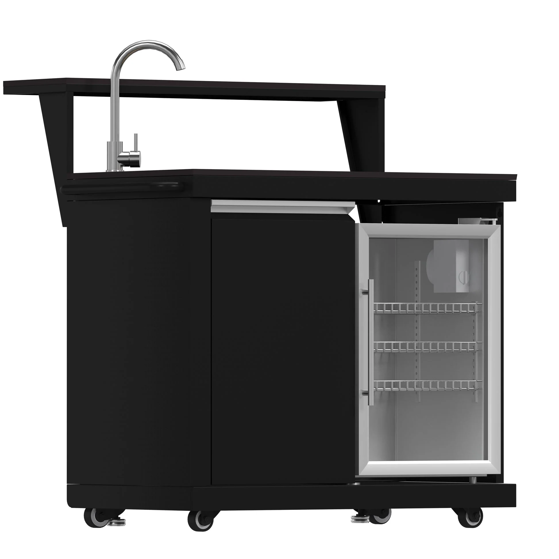 Forno All’Aperto Outdoor Kitchen – 87,600 BTU, 4 Burners, Infrared Burners, Pizza Oven, Black Countertops, Bar & Beverage Center - Image 9