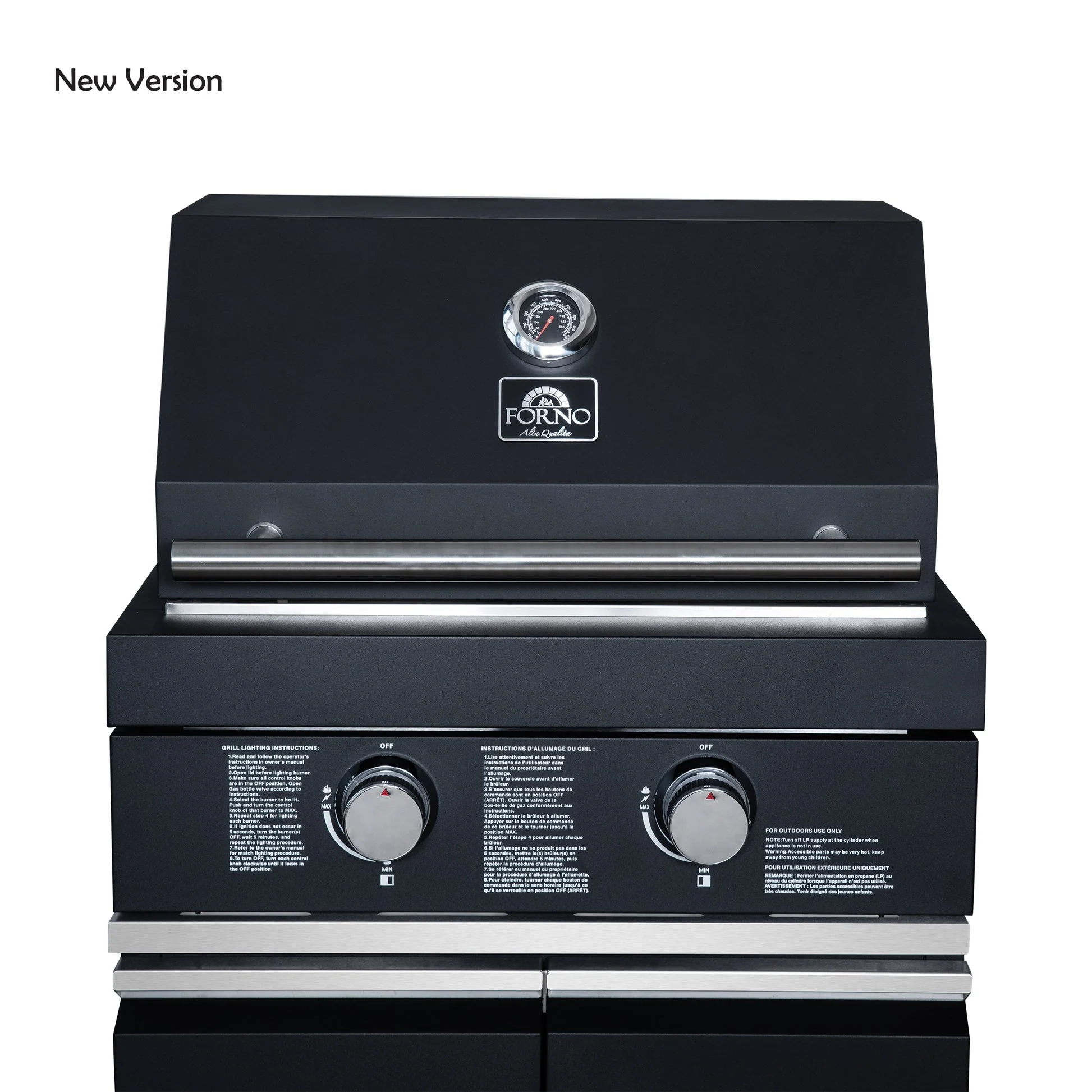 Forno All’Aperto Outdoor Kitchen in Black – 99,600 BTU, 5 Burners, Infrared Burners, Pizza Oven, Sink, Bar & Beverage Center - Image 10