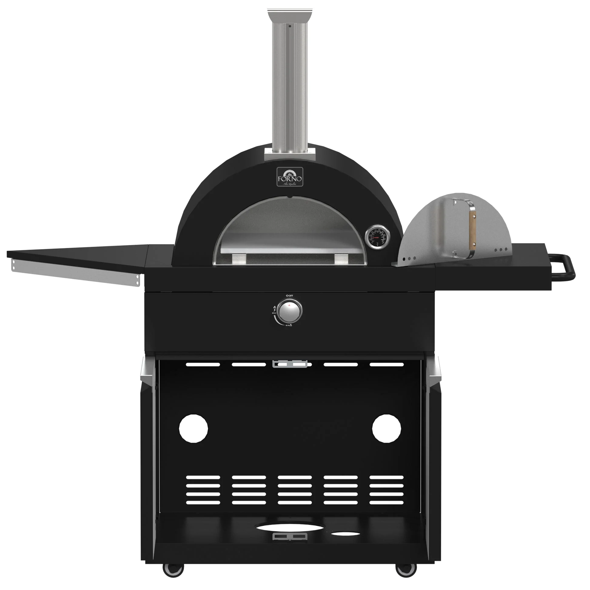 Forno All’Aperto Outdoor Kitchen in Black – 99,600 BTU, 5 Burners, Infrared Burners, Pizza Oven, Sink, Bar & Beverage Center - Image 12