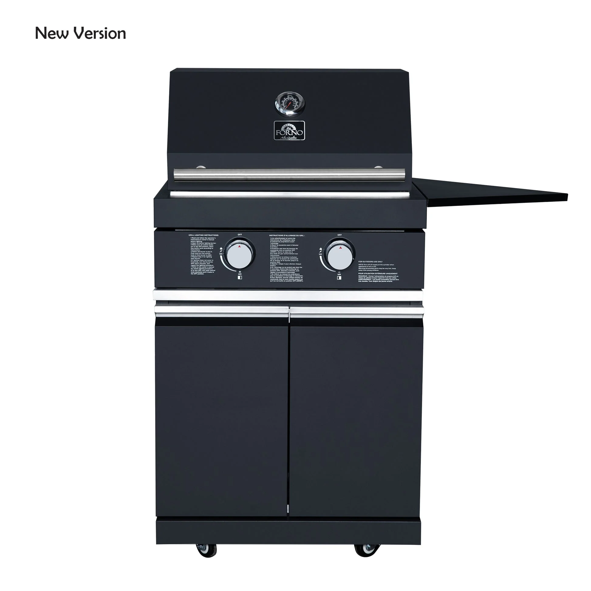 Forno All’Aperto Outdoor Kitchen in Black – 99,600 BTU, 5 Burners, Infrared Burners, Pizza Oven, Sink, Bar & Beverage Center - Image 20