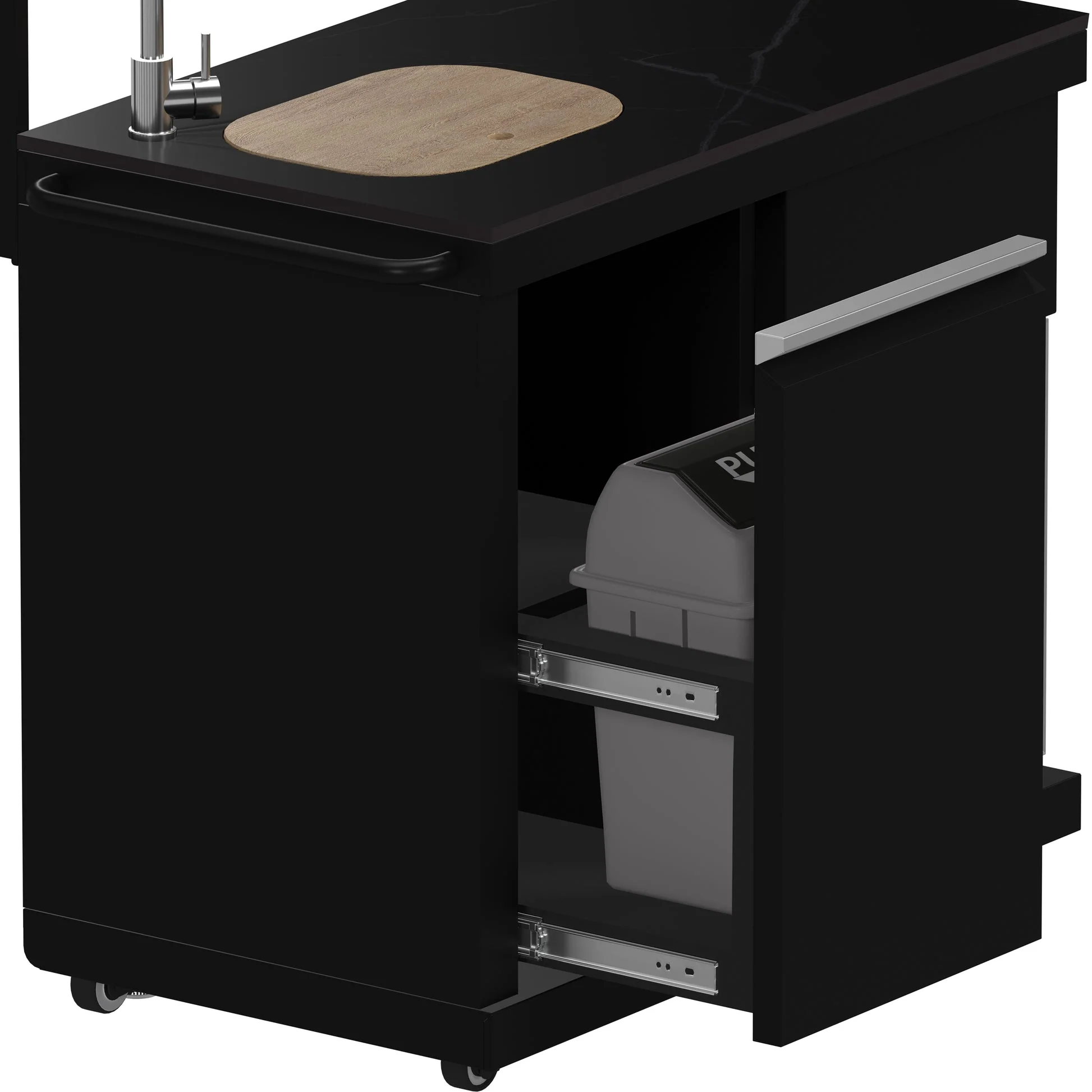 Forno All’Aperto Outdoor Kitchen in Black – 99,600 BTU, 5 Burners, Infrared Burners, Pizza Oven, Sink, Bar & Beverage Center - Image 25