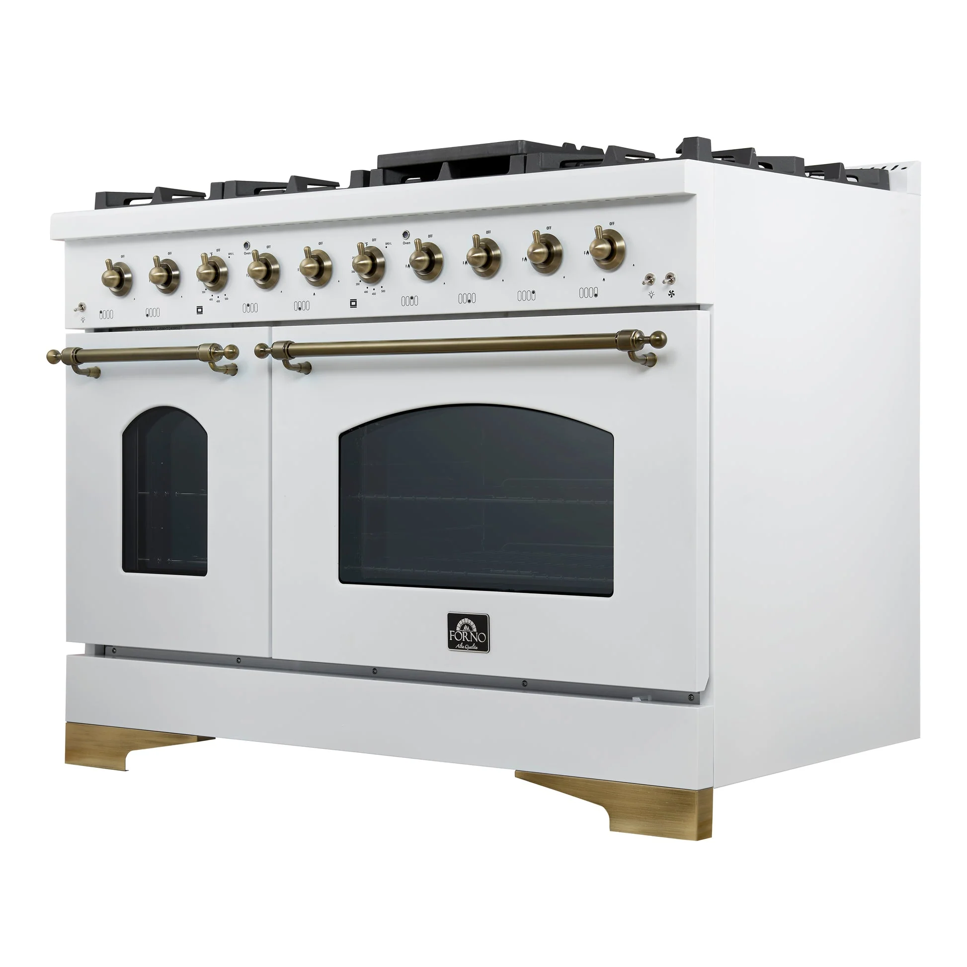Forno Antico Dual Fuel Range, with Antique Brass Finish, Convection Oven - Image 36