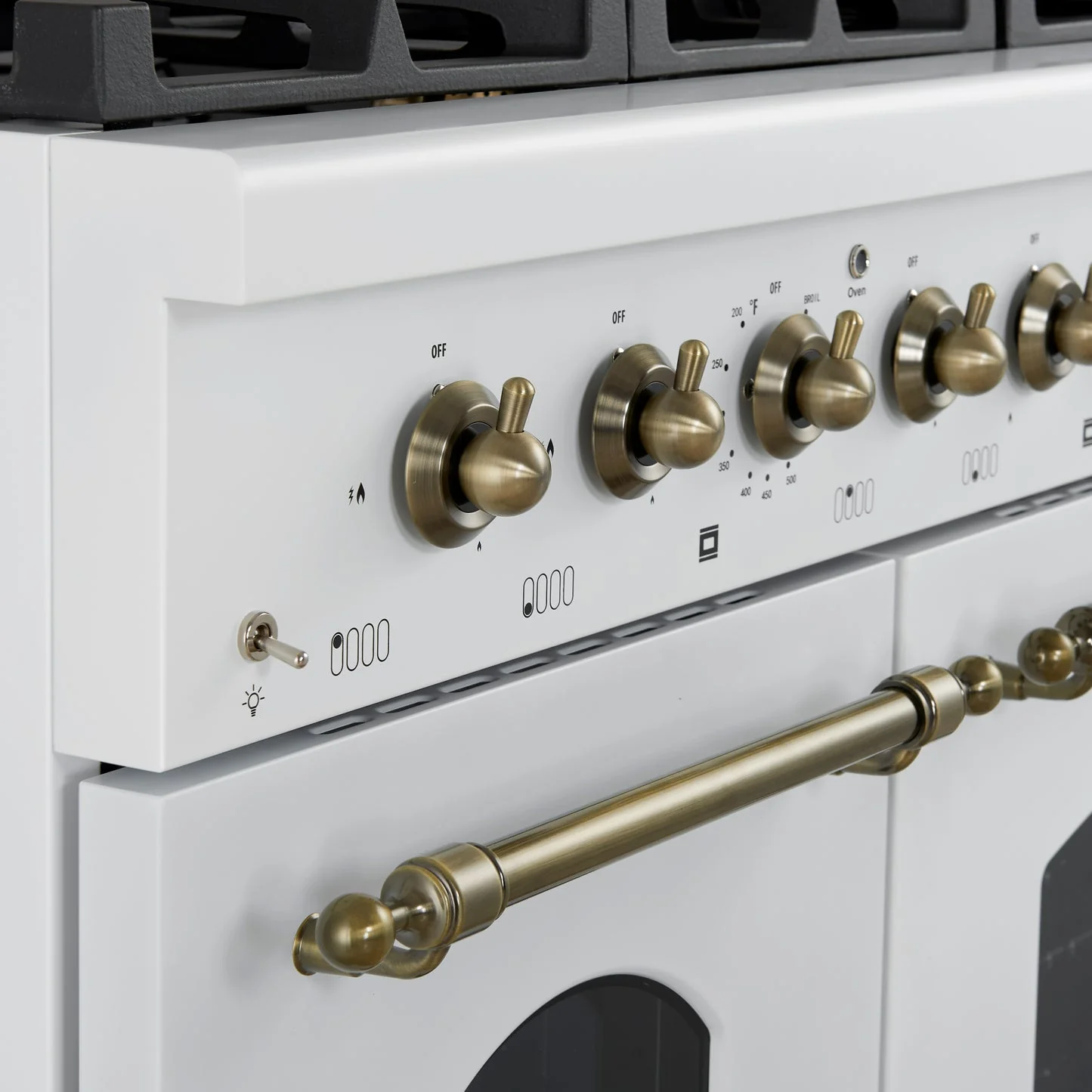 Forno Antico Dual Fuel Range, with Antique Brass Finish, Convection Oven - Image 39