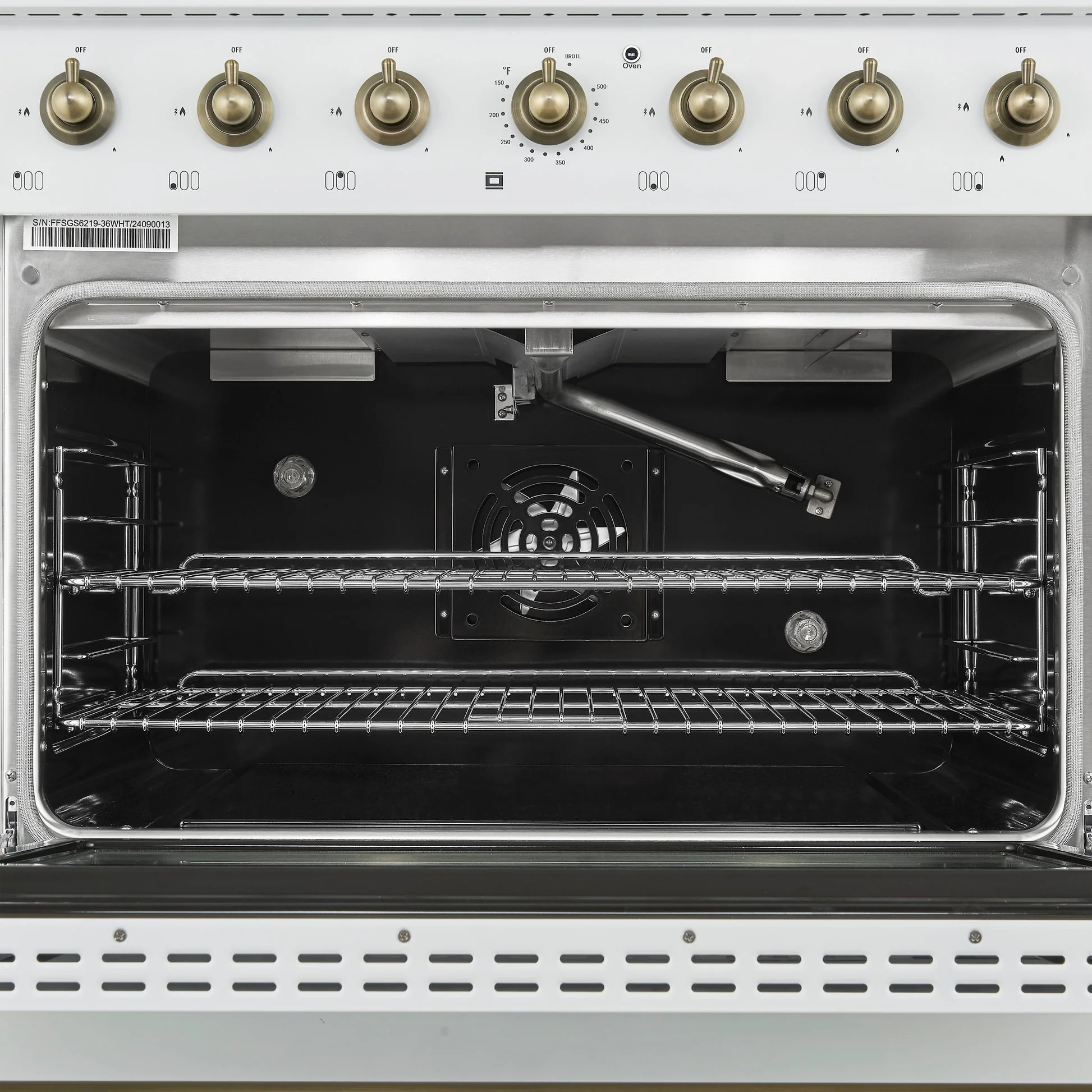 Forno Antico Freestanding Gas Range, Antique Brass Design, Convection Oven, Energy Efficient - Image 16