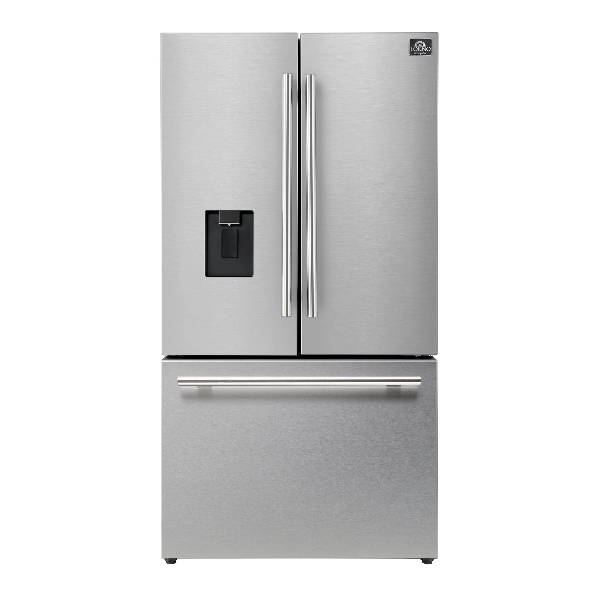 Forno Aosta 36" French Door Refrigerator – 22.4 cu.ft, External Water Dispenser & Automatic Ice Maker