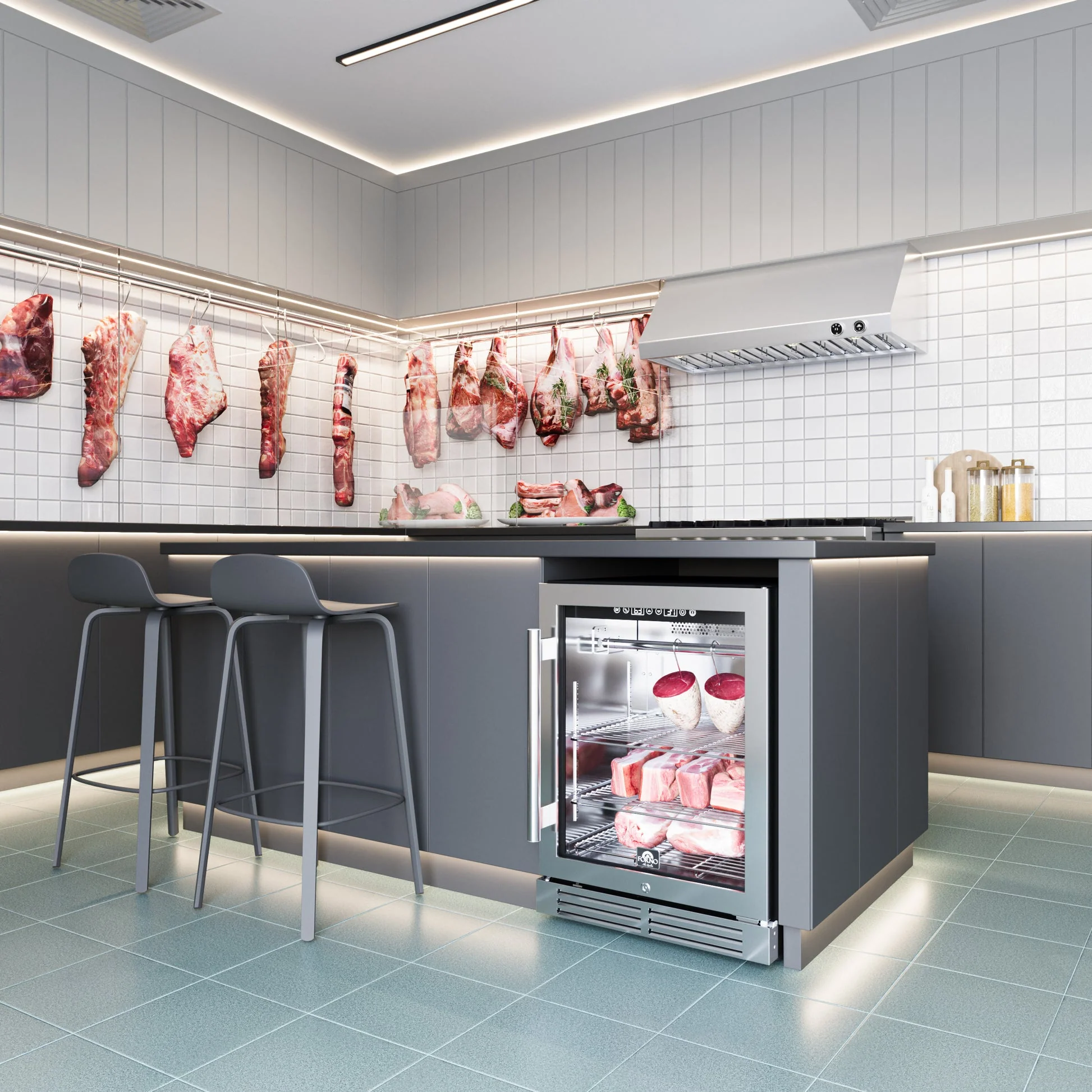 Forno Asciutto 24" Dry Aging Cabinet – 4.41 cu.ft, LED Lighting & Adjustable Shelves - Image 7