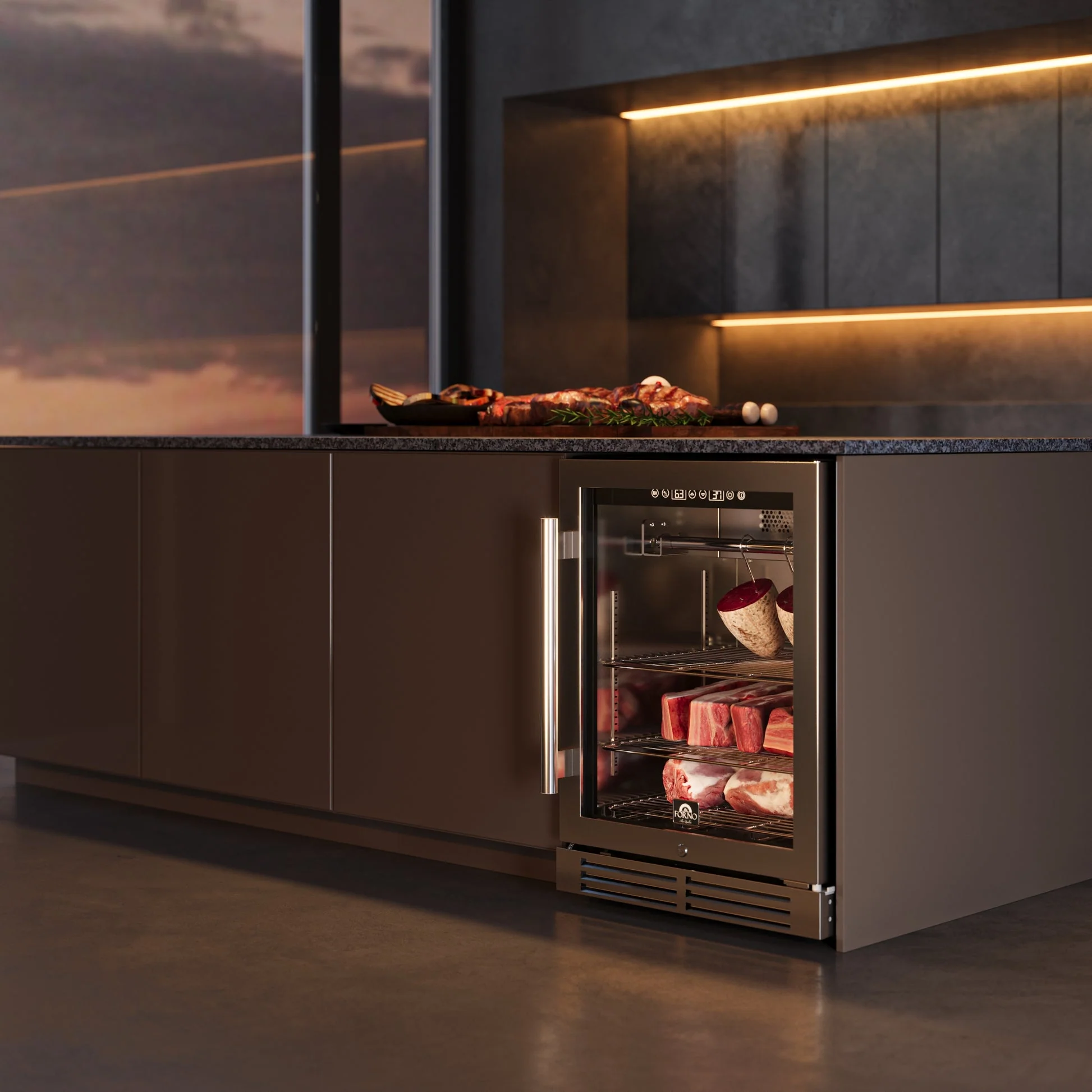 Forno Asciutto 24" Dry Aging Cabinet – 4.41 cu.ft, LED Lighting & Adjustable Shelves - Image 8