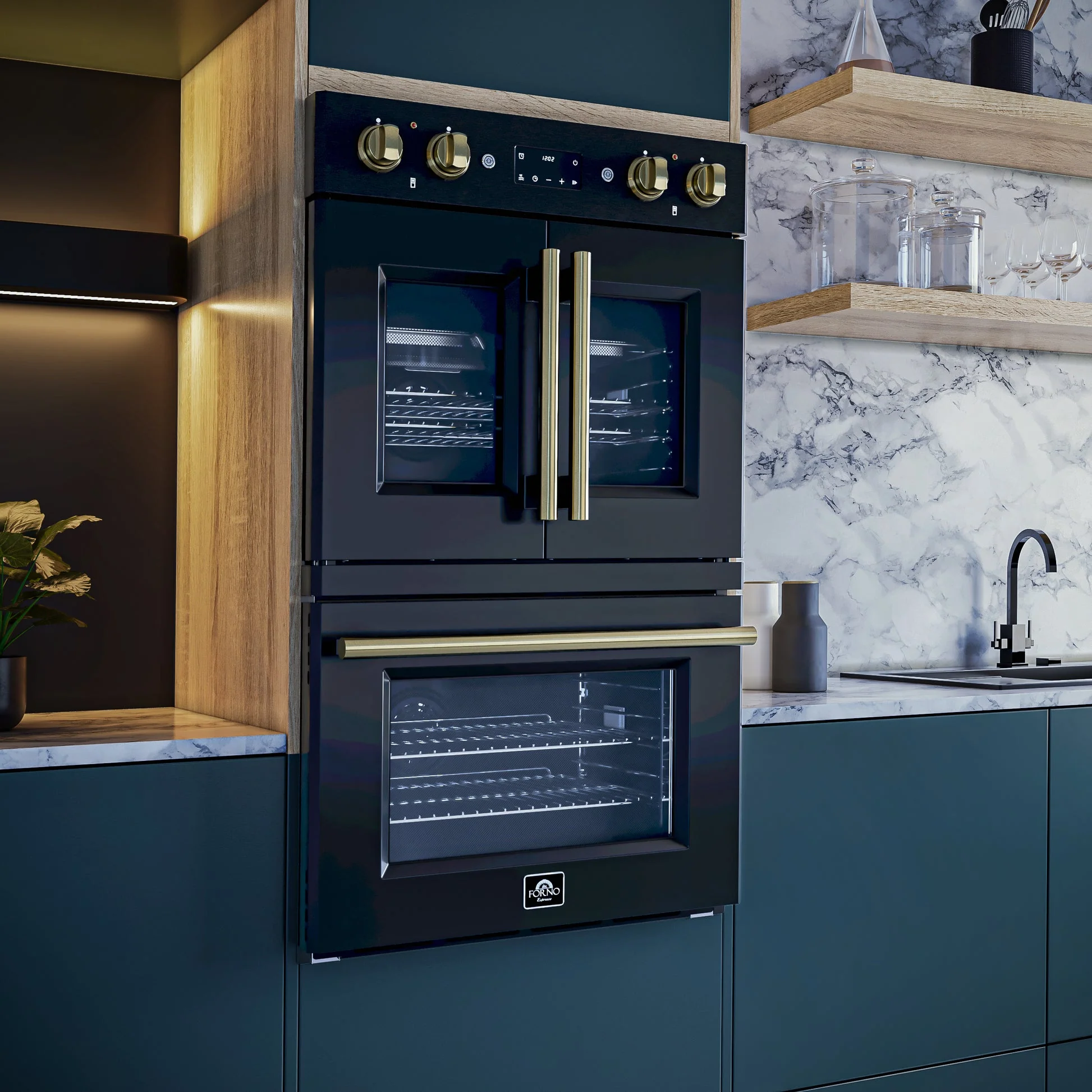 Forno Asti 30" Double Wall Oven – 7.36 cu.ft, 7200W Dual Convection, Upper French Doors, Air Fry, Sous Vide & Self-Clean - Image 13