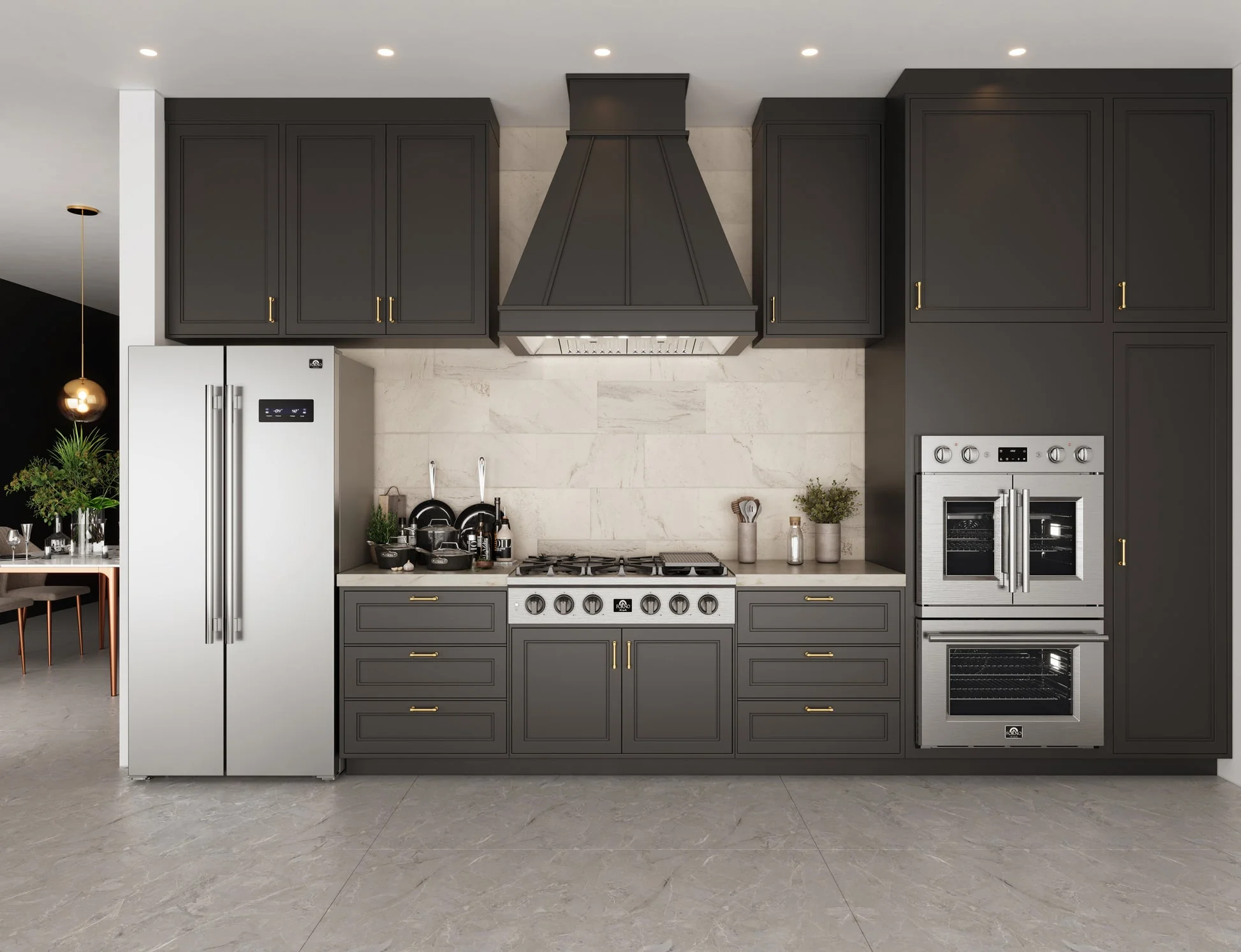 Forno Asti 30" Double Wall Oven – Stainless Steel with Upper French Doors, 7.36 cu.ft, 7200W Dual Convection, Air Fry, Self-Clean - Image 9