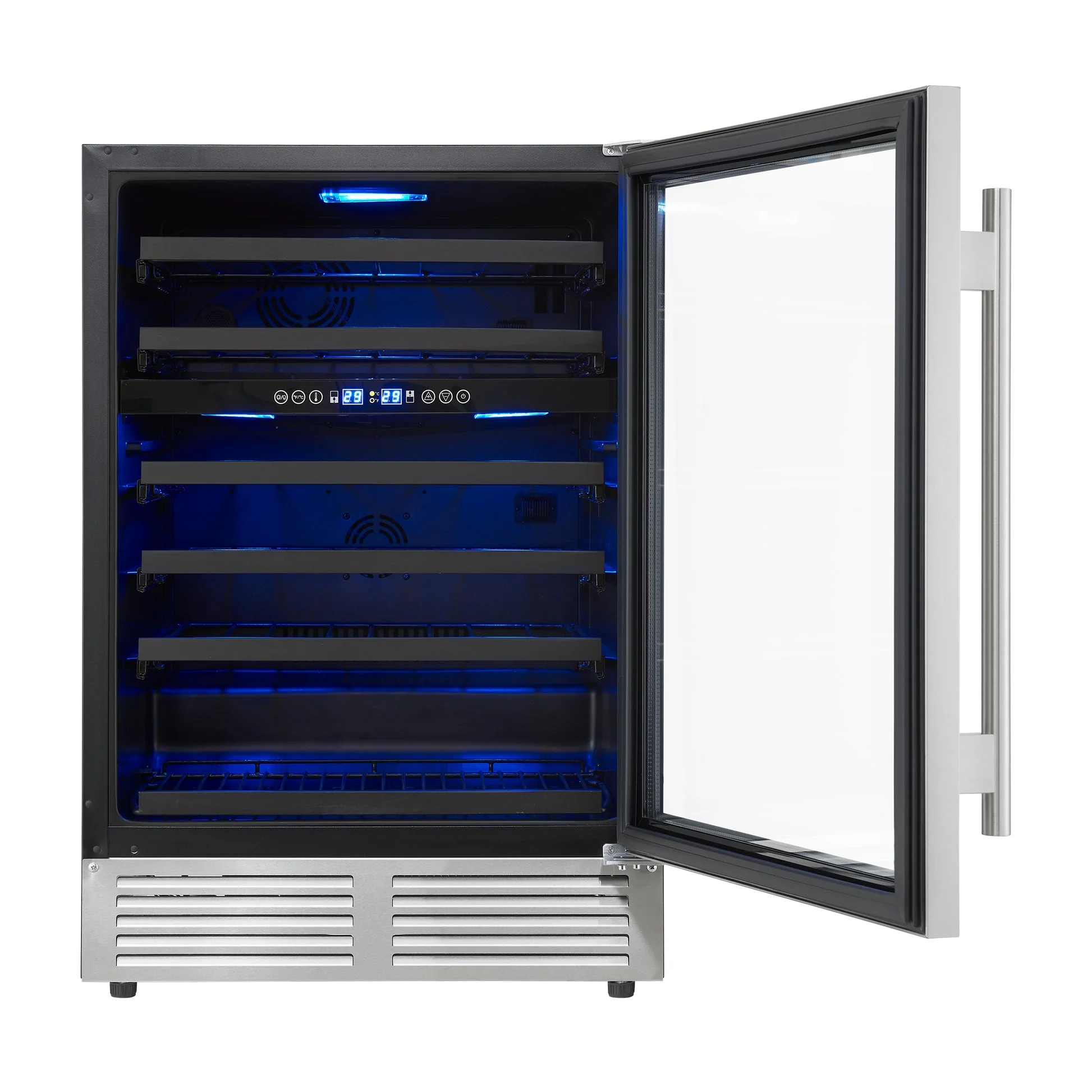 Forno Bacchino 24" Wine Cooler – Stainless Steel, 51 Bottle Capacity, Triple Glass Door, LED Lighting & Built-In/Freestanding - Image 5