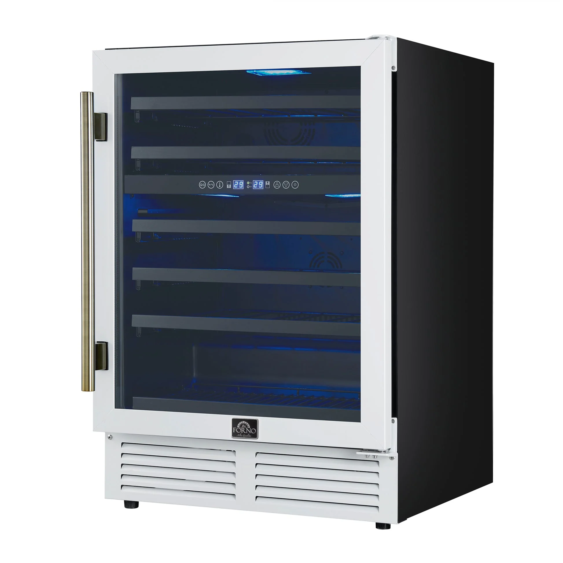 Forno Bacchino 24" Wine Cooler – 51 Bottle, Dual Zone, LED Lighting, Triple Glass Door, Built-In/Freestanding - Image 13
