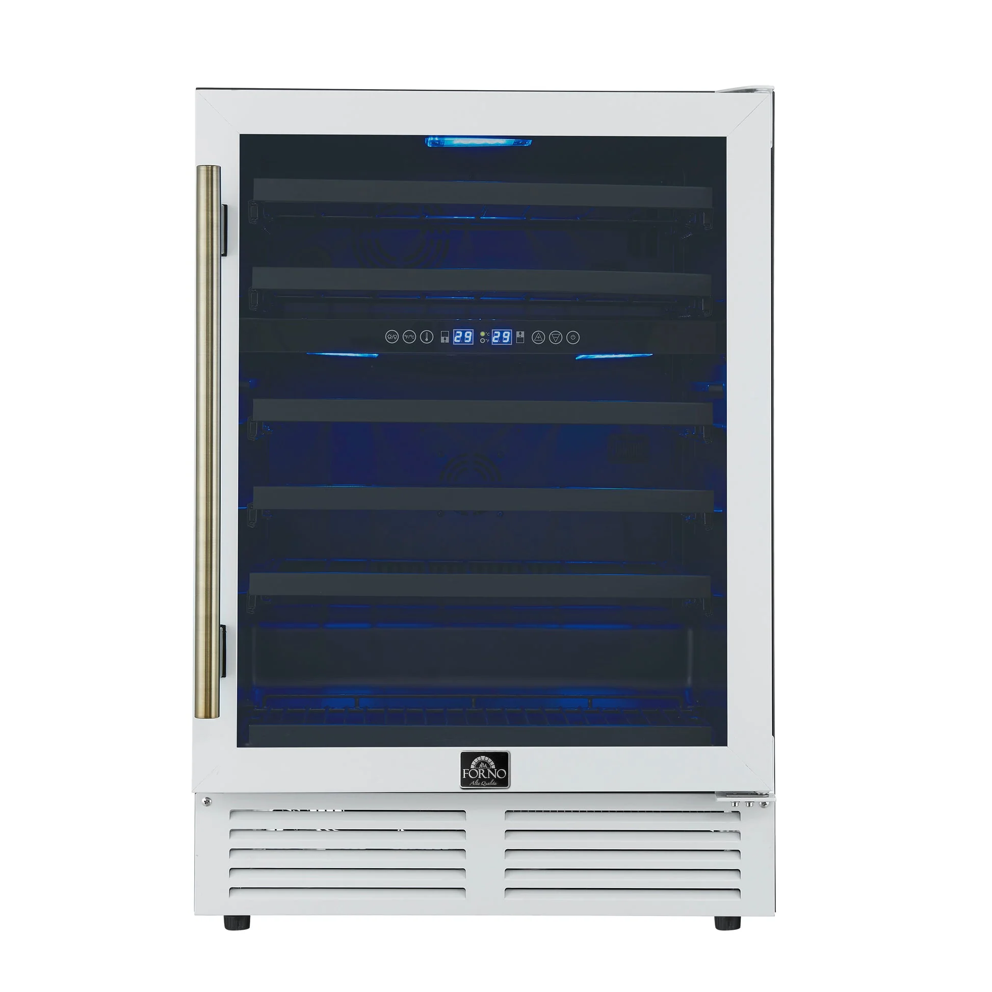 Forno Bacchino 24" Wine Cooler – 51 Bottle, Dual Zone, LED Lighting, Triple Glass Door, Built-In/Freestanding - Image 2